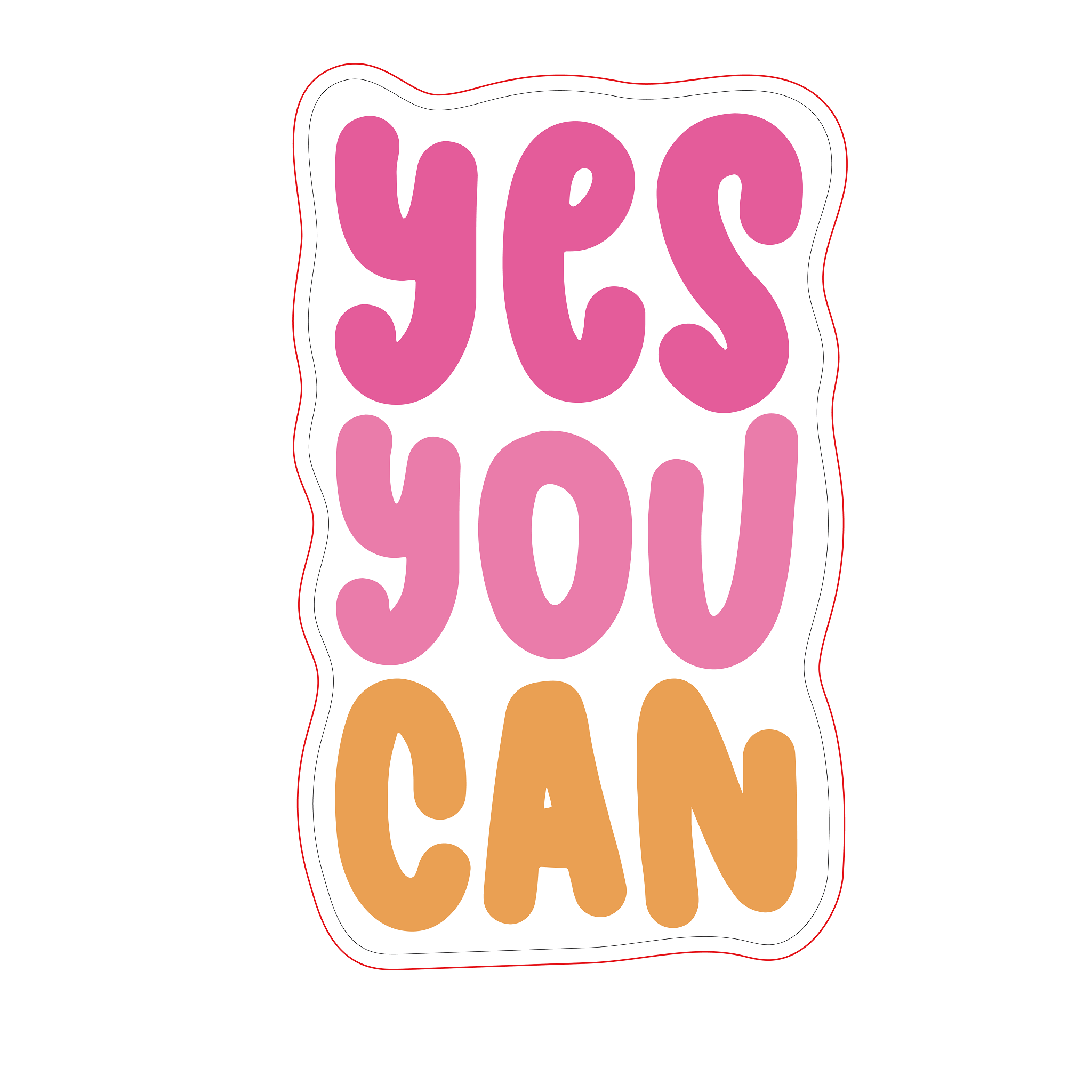Inspirational Quote Yes You Can Motivational Sticker Vinyl Decal Motivation Stickers- 5" Vinyl Sticker Waterproof