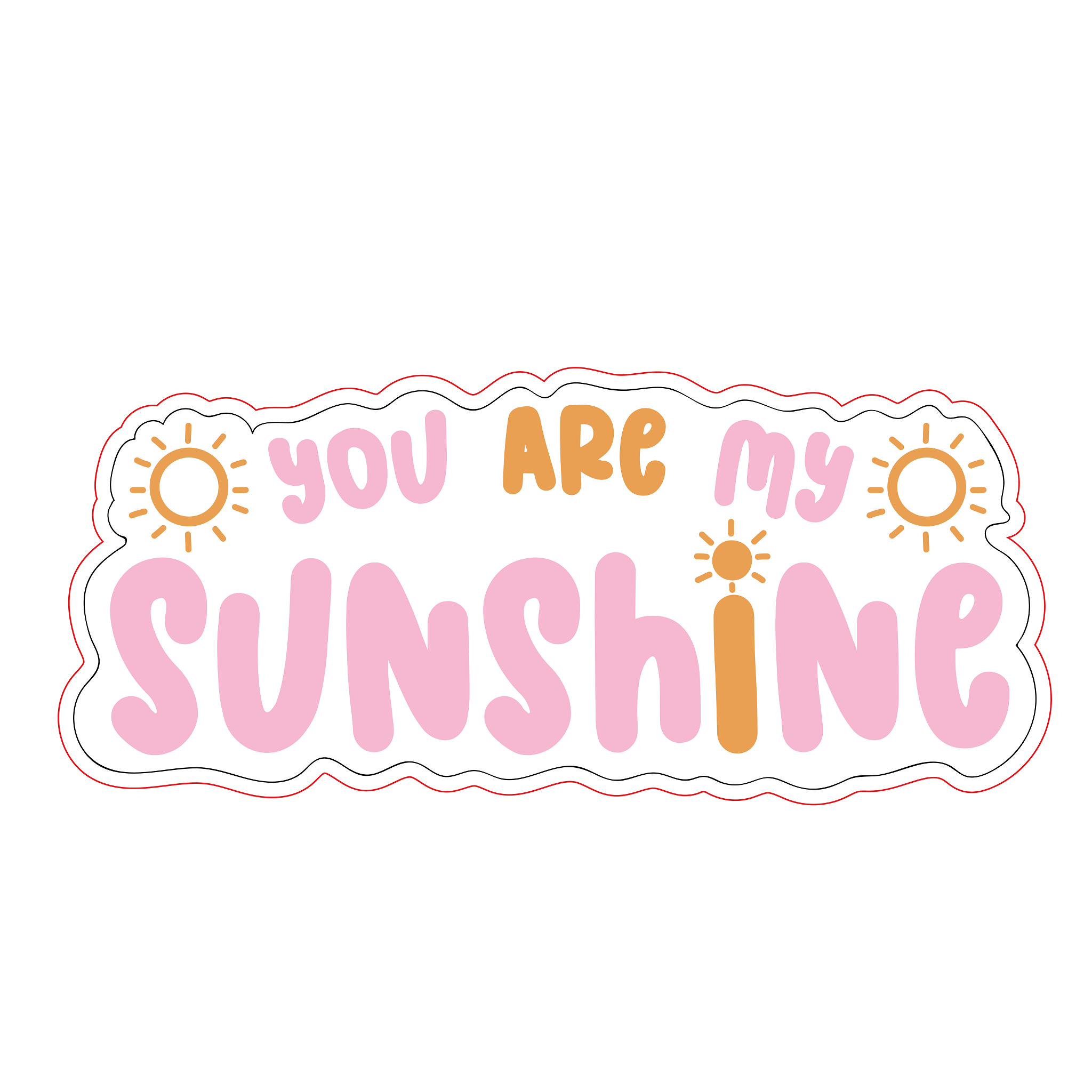 Inspirational Quote You are My Sunshine Motivational Sticker Vinyl Decal Motivation Stickers- 5" Vinyl Sticker Waterproof