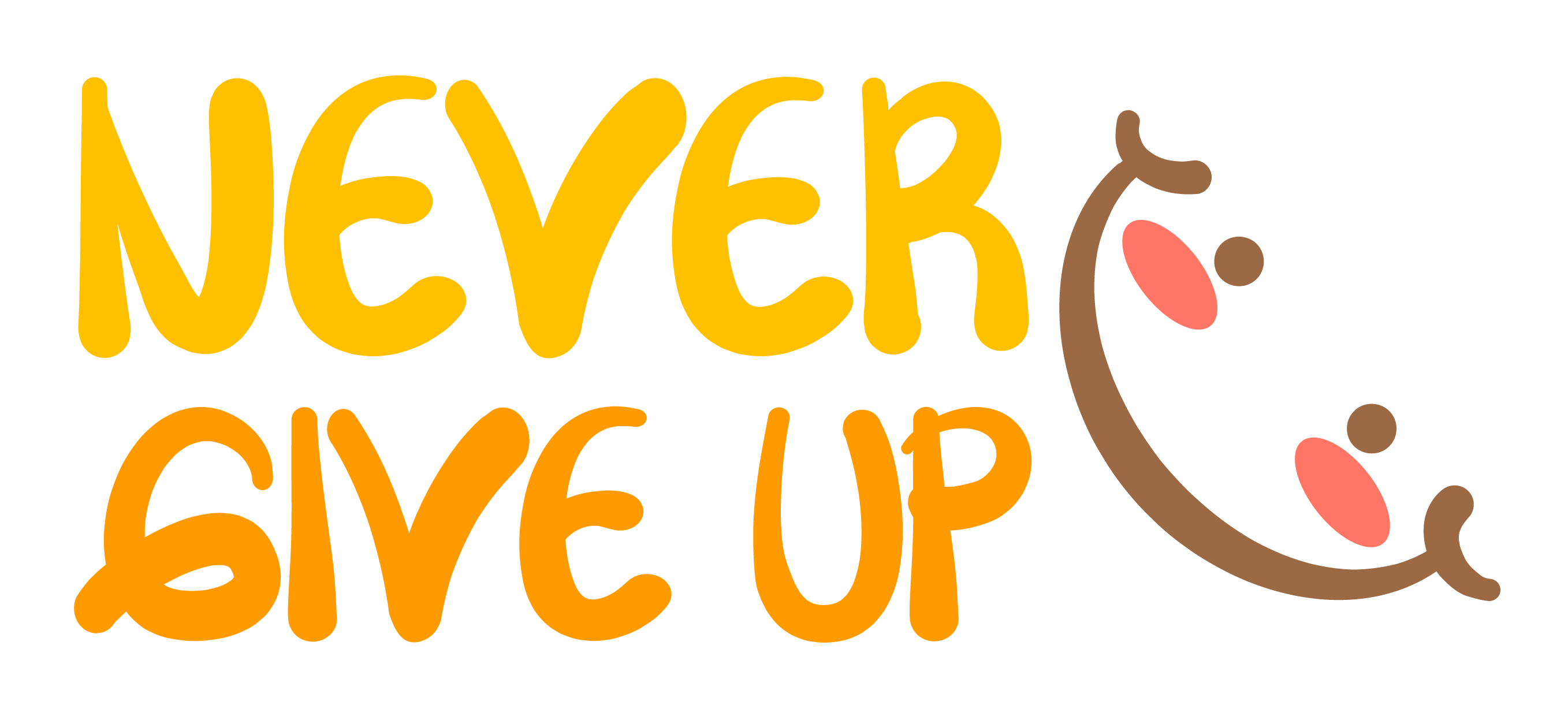 Inspirational Quote Never Give Up Motivational Sticker Vinyl Decal Motivation Stickers- 5" Vinyl Sticker Waterproof