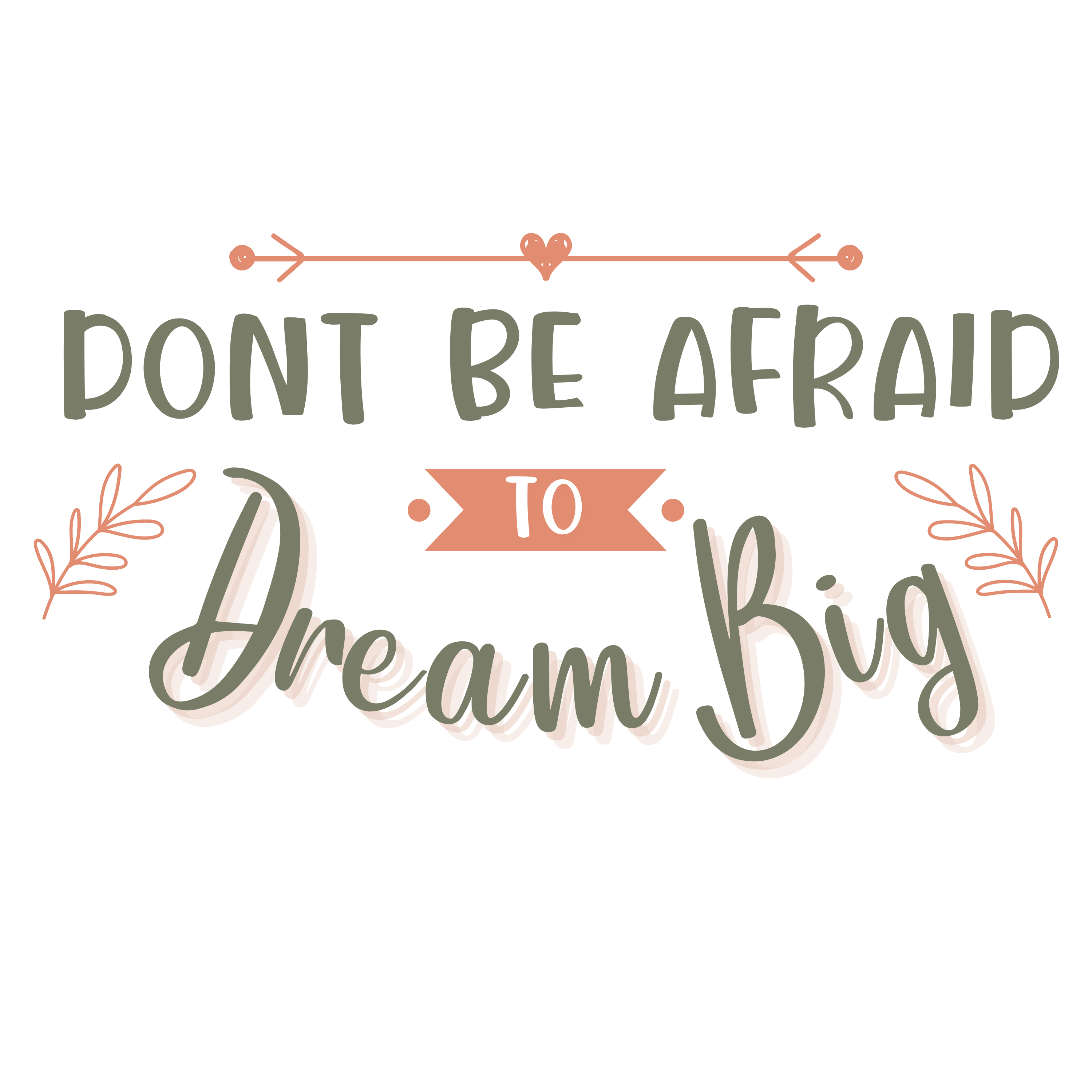 Inspirational Quote Dont Be Afraid to Dream Big Motivational Sticker Vinyl Decal Motivation Stickers- 5" Vinyl Sticker Waterproof