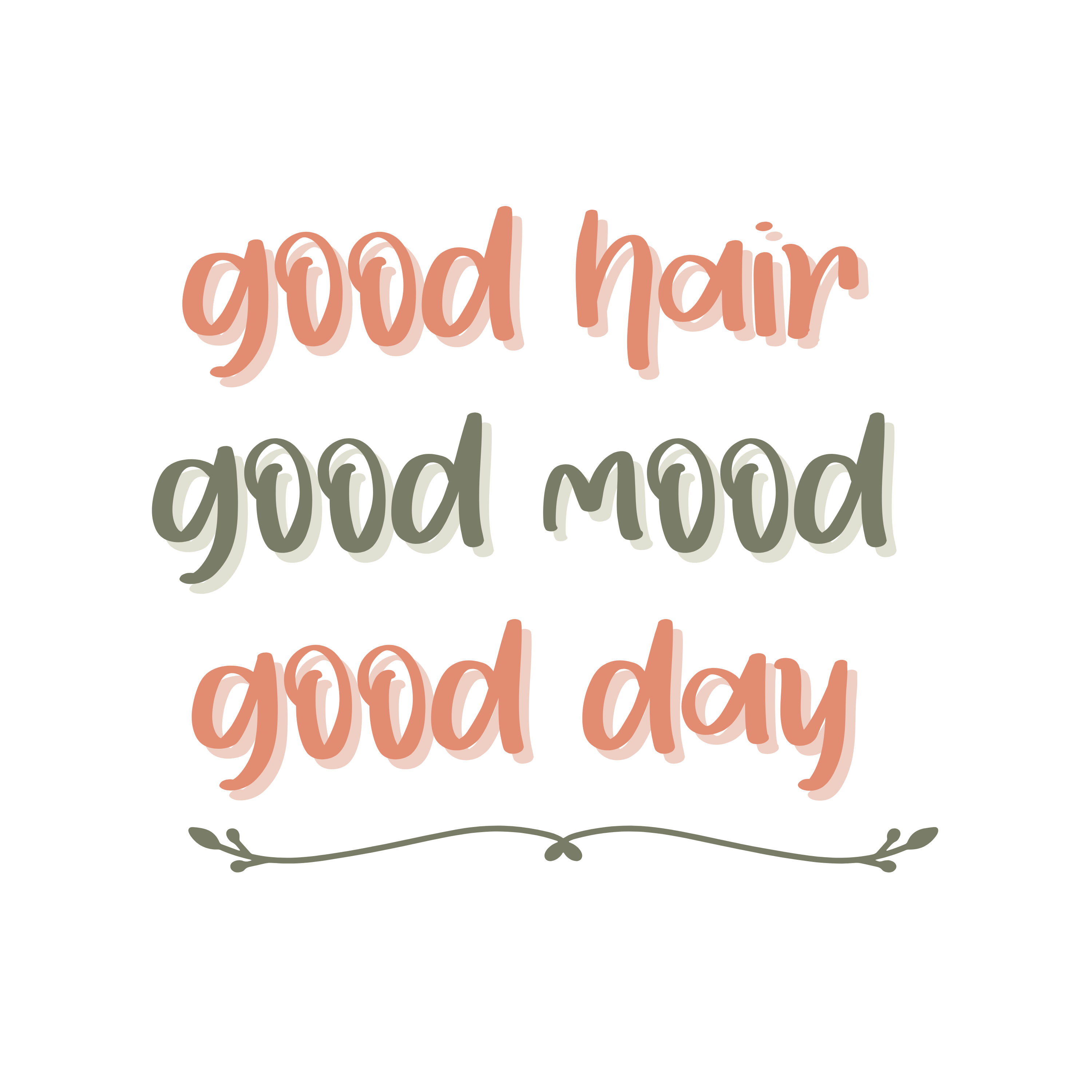 Inspirational Quote Good Hair Good Mood Good Day Motivational Sticker Vinyl Decal Motivation Stickers- 5" Vinyl Sticker Waterproof