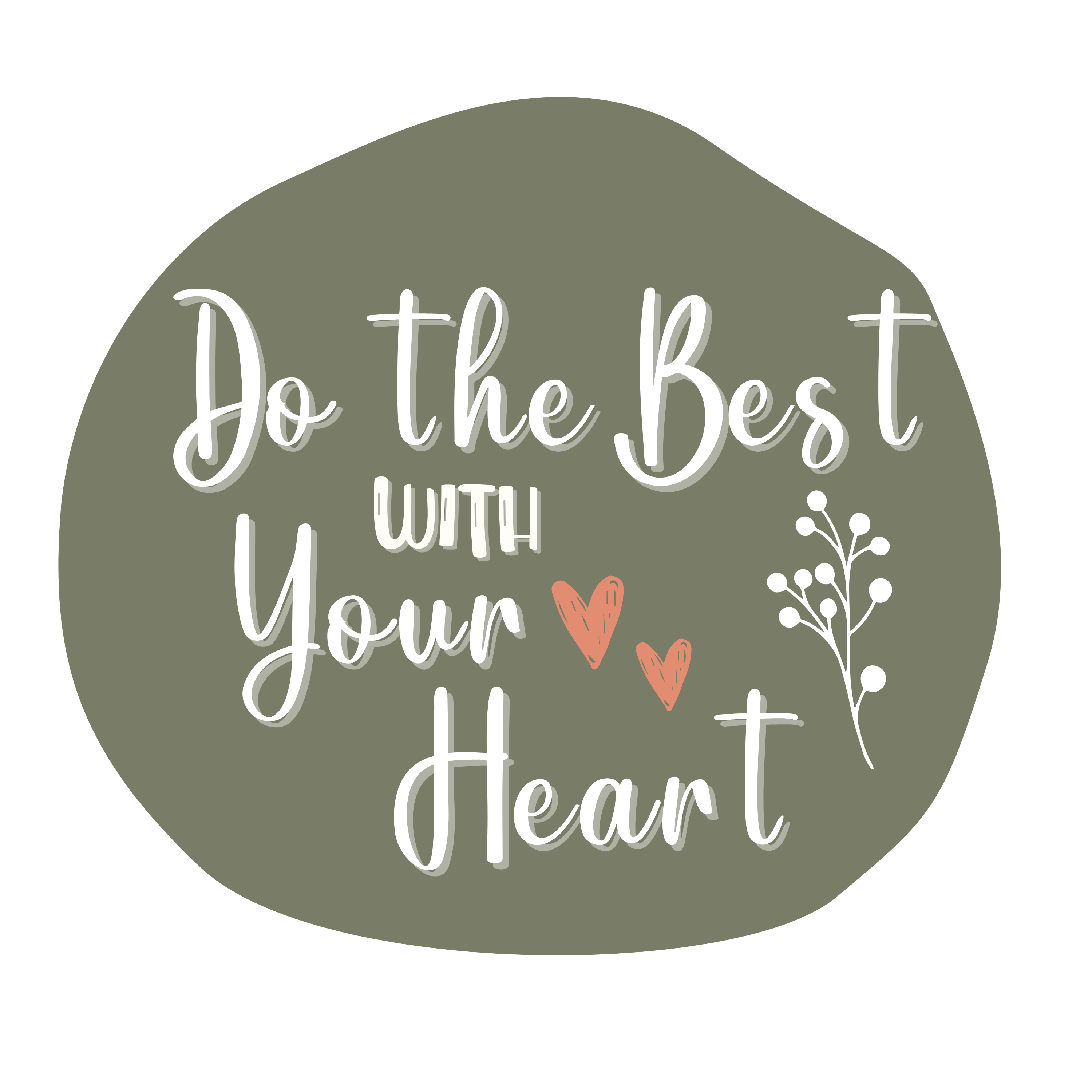Inspirational Quote Do The Best with Your Heart Motivational Sticker Vinyl Decal Motivation Stickers- 5" Vinyl Sticker Waterproof