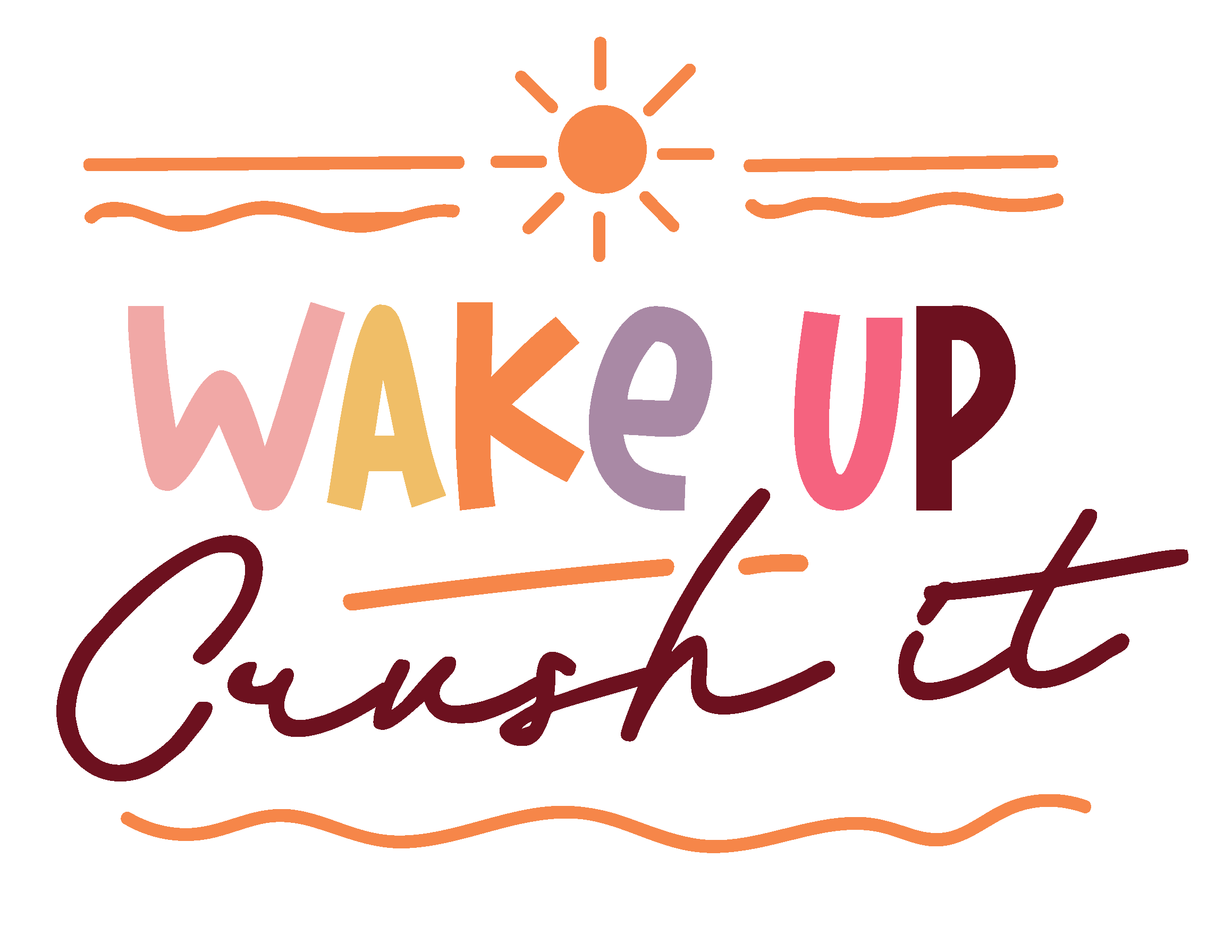 Inspirational Quote Wake Up Crush It Motivational Sticker Vinyl Decal Motivation Stickers- 5" Vinyl Sticker Waterproof