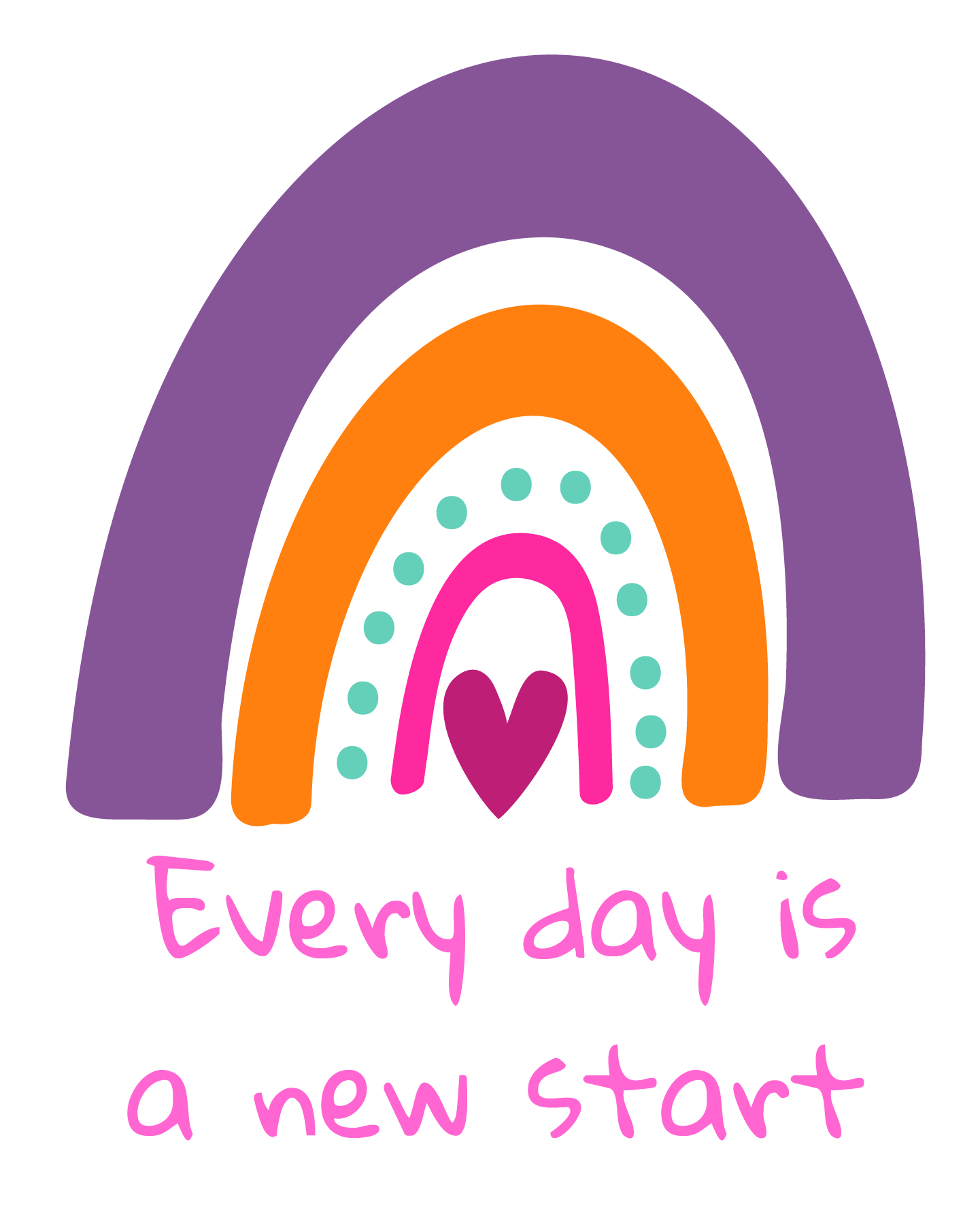 Inspirational Quote Every Day is New Start Motivational Sticker Vinyl Decal Motivation Stickers- 5" Vinyl Sticker Waterproof