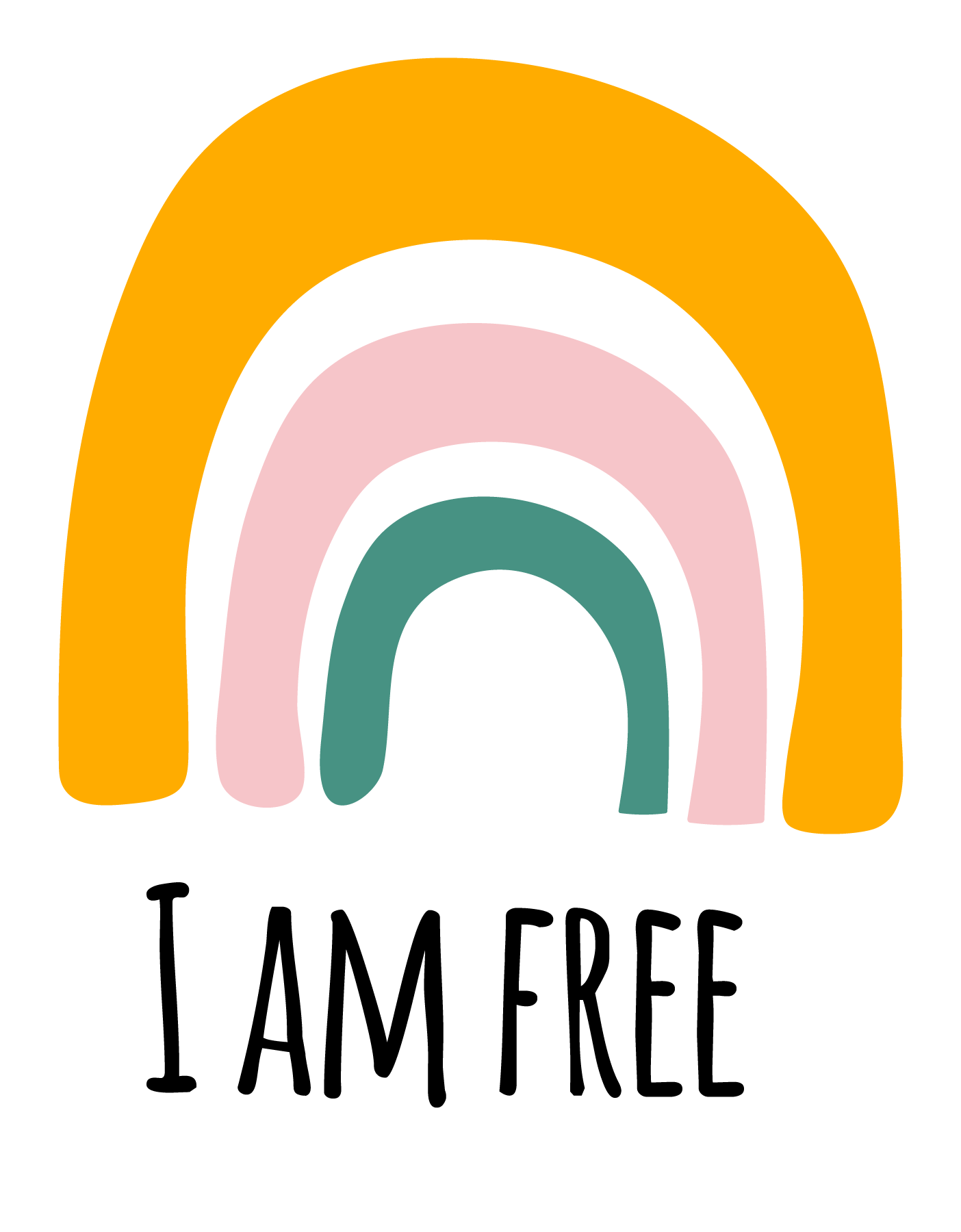 Inspirational Quote I Am Free Motivational Sticker Vinyl Decal Motivation Stickers- 5" Vinyl Sticker Waterproof