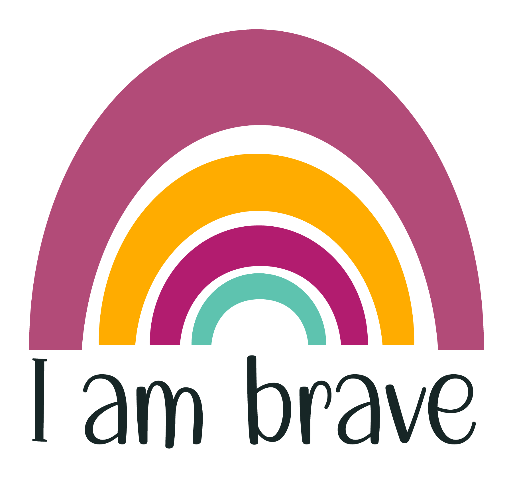 Inspirational Quote I Am Brave Motivational Sticker Vinyl Decal Motivation Stickers- 5" Vinyl Sticker Waterproof