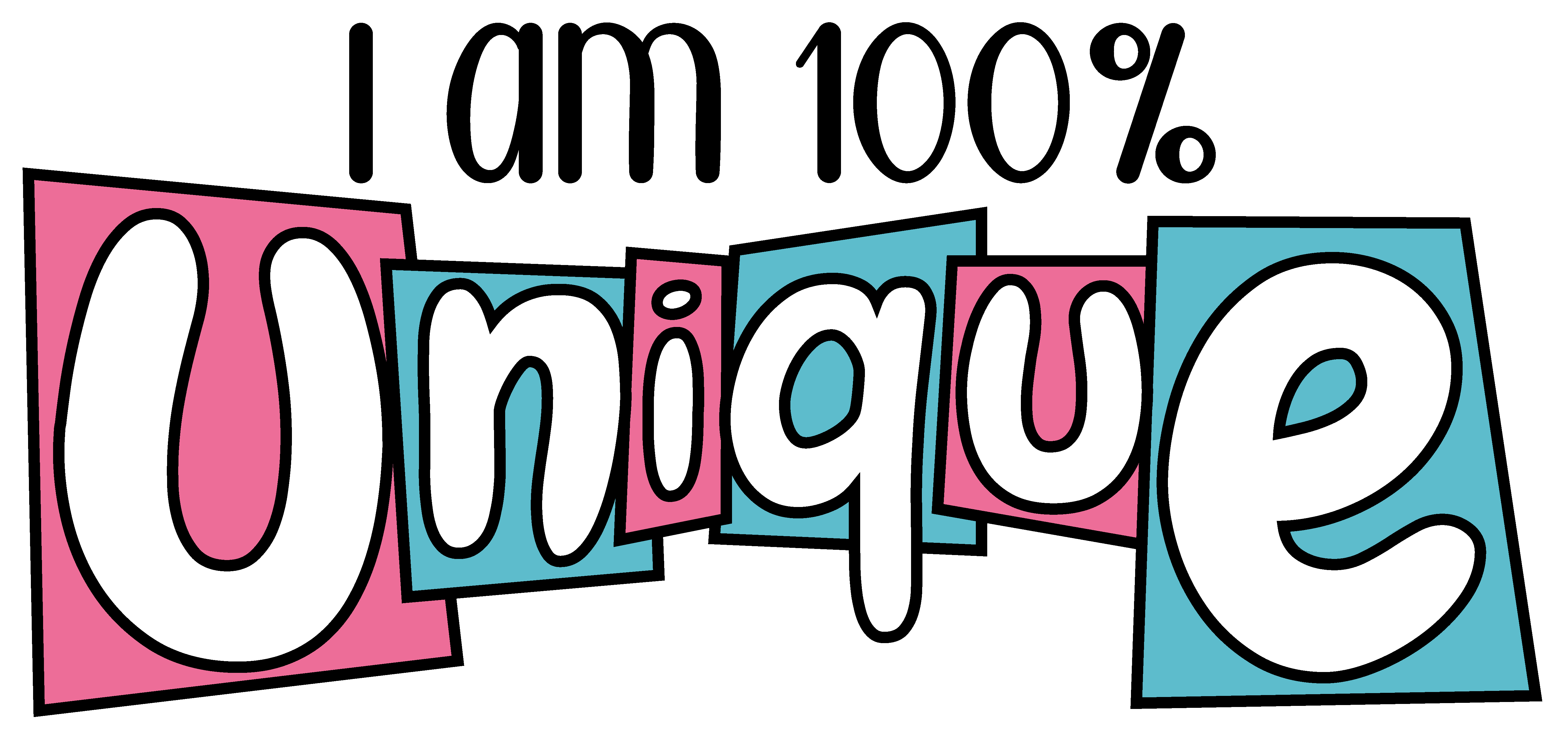 Inspirational Quote I Am 100 Percent Unique Motivational Sticker Vinyl Decal Motivation Stickers- 5" Vinyl Sticker Waterproof