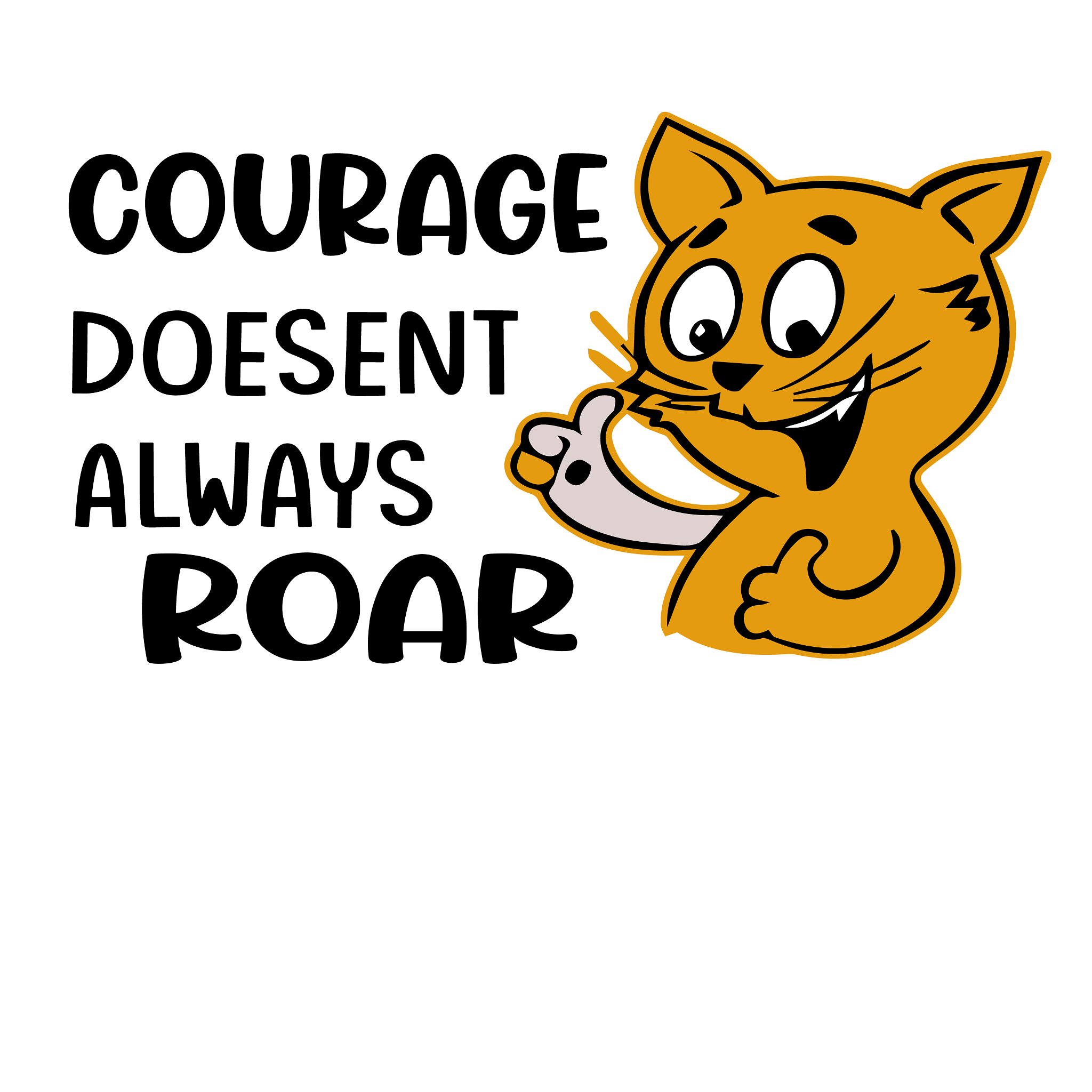 Inspirational Quote Courage A Doesnt Always Roar Motivational Sticker Vinyl Decal Motivation Stickers- 5" Vinyl Sticker Waterproof