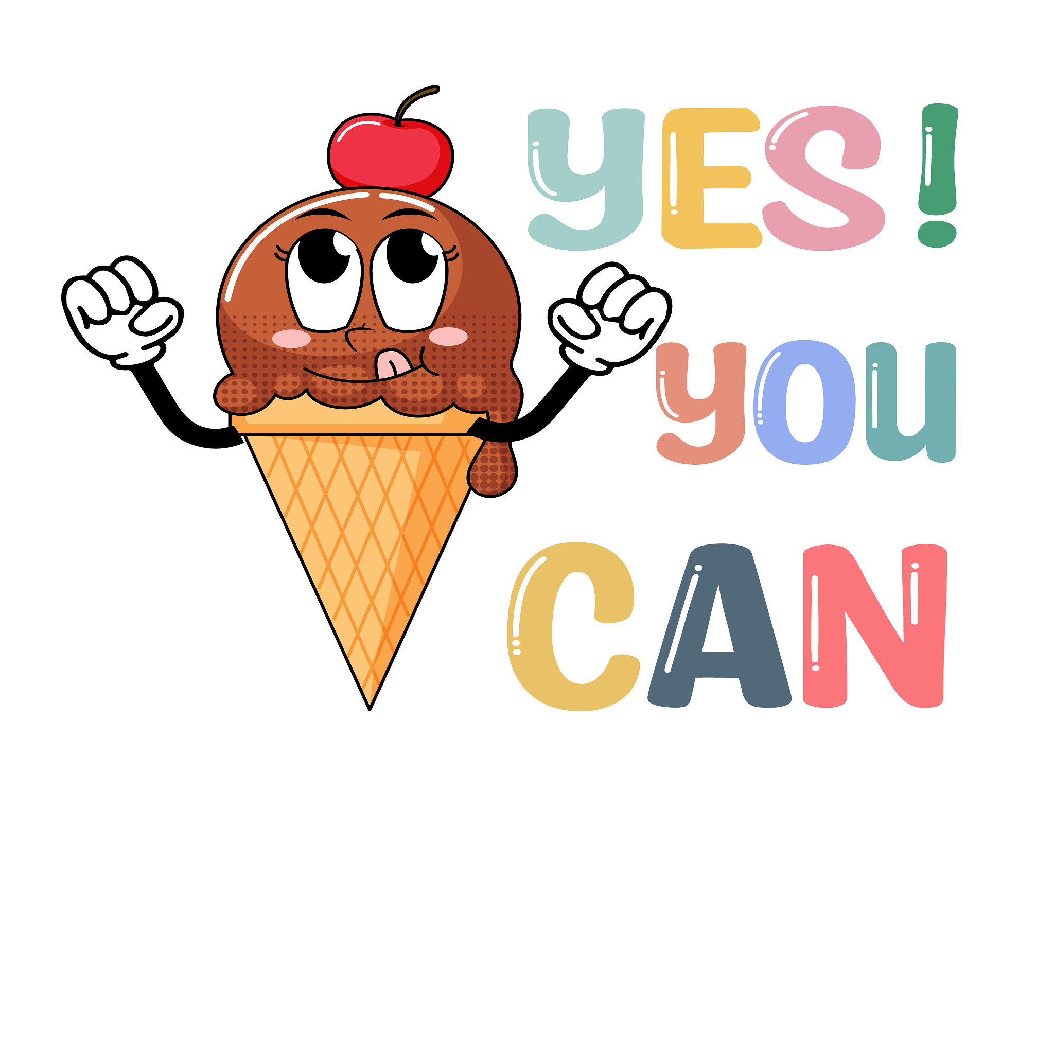 Inspirational Quote Yes You Can The Great Gift Motivational Sticker Vinyl Decal Motivation Stickers- 5" Vinyl Sticker Waterproof