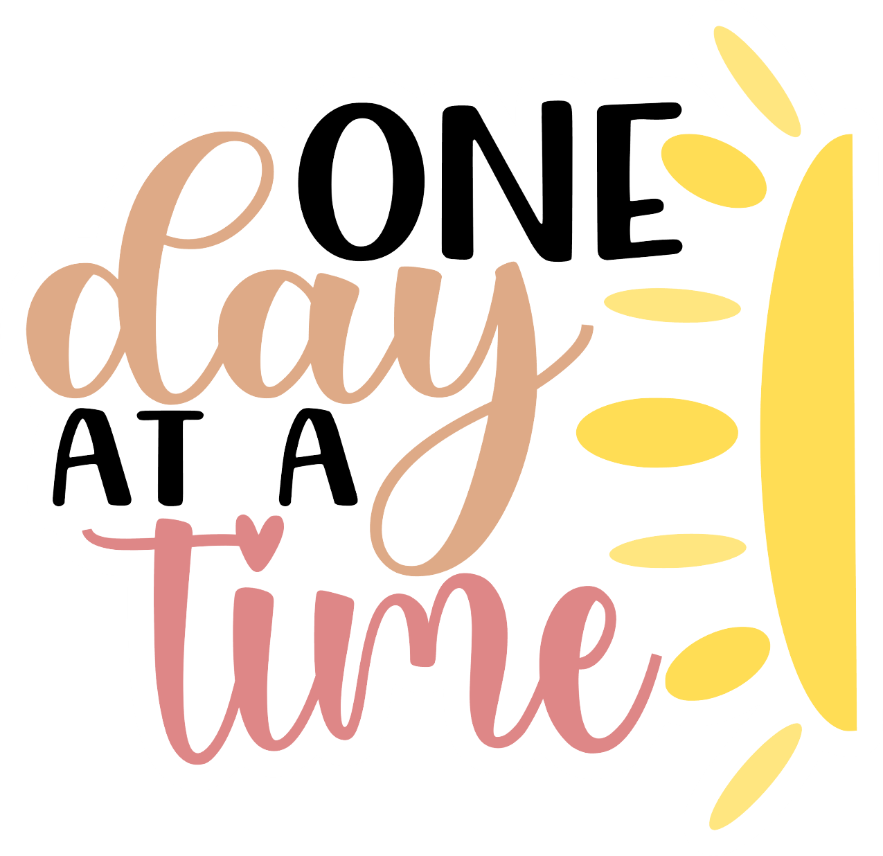 Inspirational Quote One day AT A Time Motivational Sticker Vinyl Decal Motivation Stickers- 5" Vinyl Sticker Waterproof