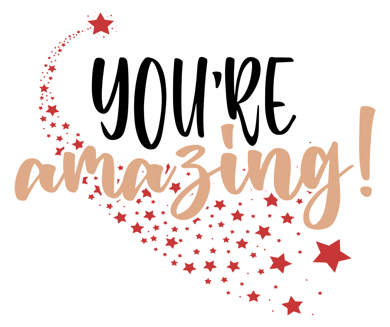 Inspirational Quote You're Amazing Motivational Sticker Vinyl Decal Motivation Stickers- 5" Vinyl Sticker Waterproof