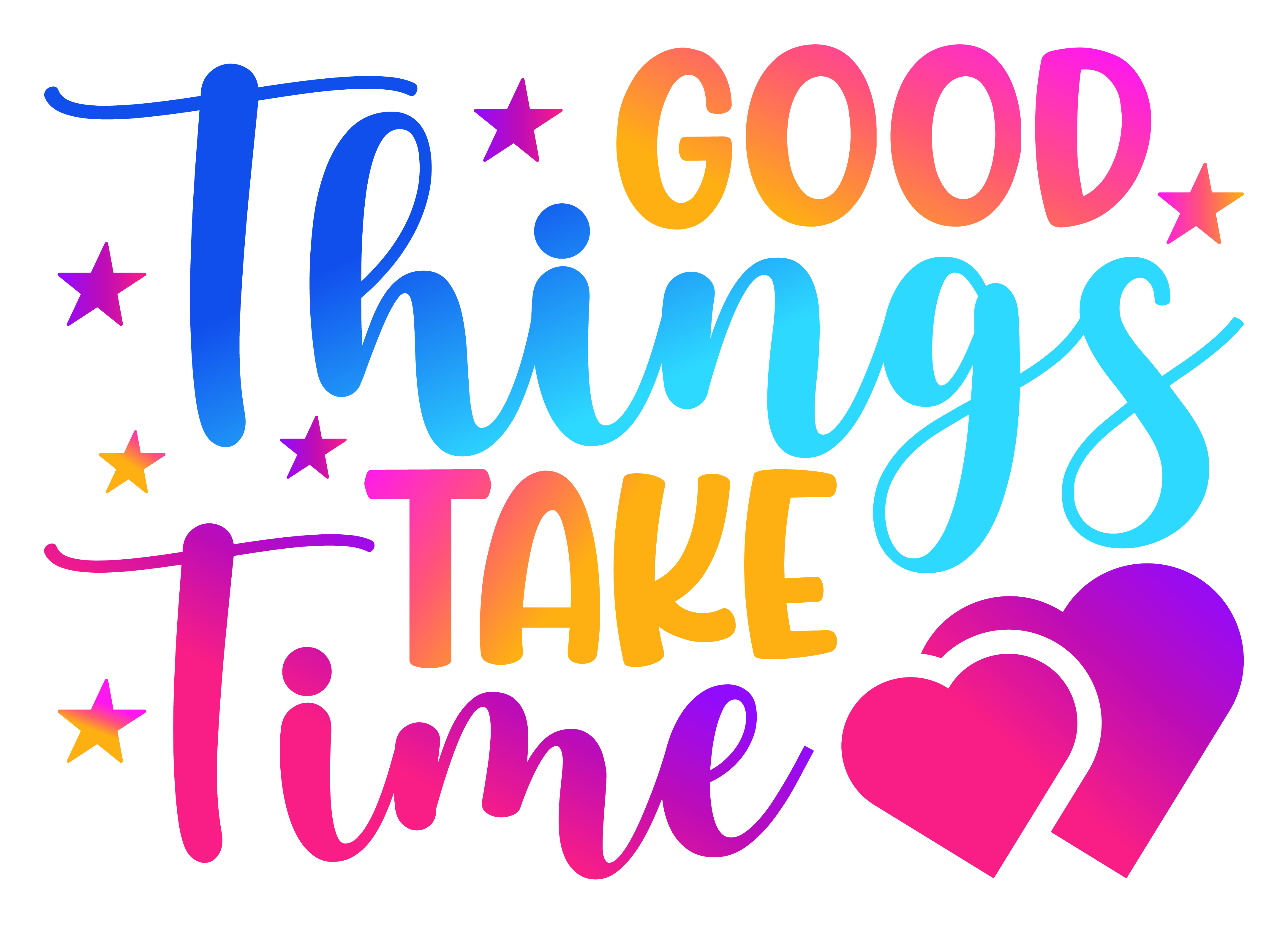 Inspirational Quote Good Things Take Time Great Gift Motivational Sticker Vinyl Decal Motivation Stickers- 5" Vinyl Sticker Waterproof