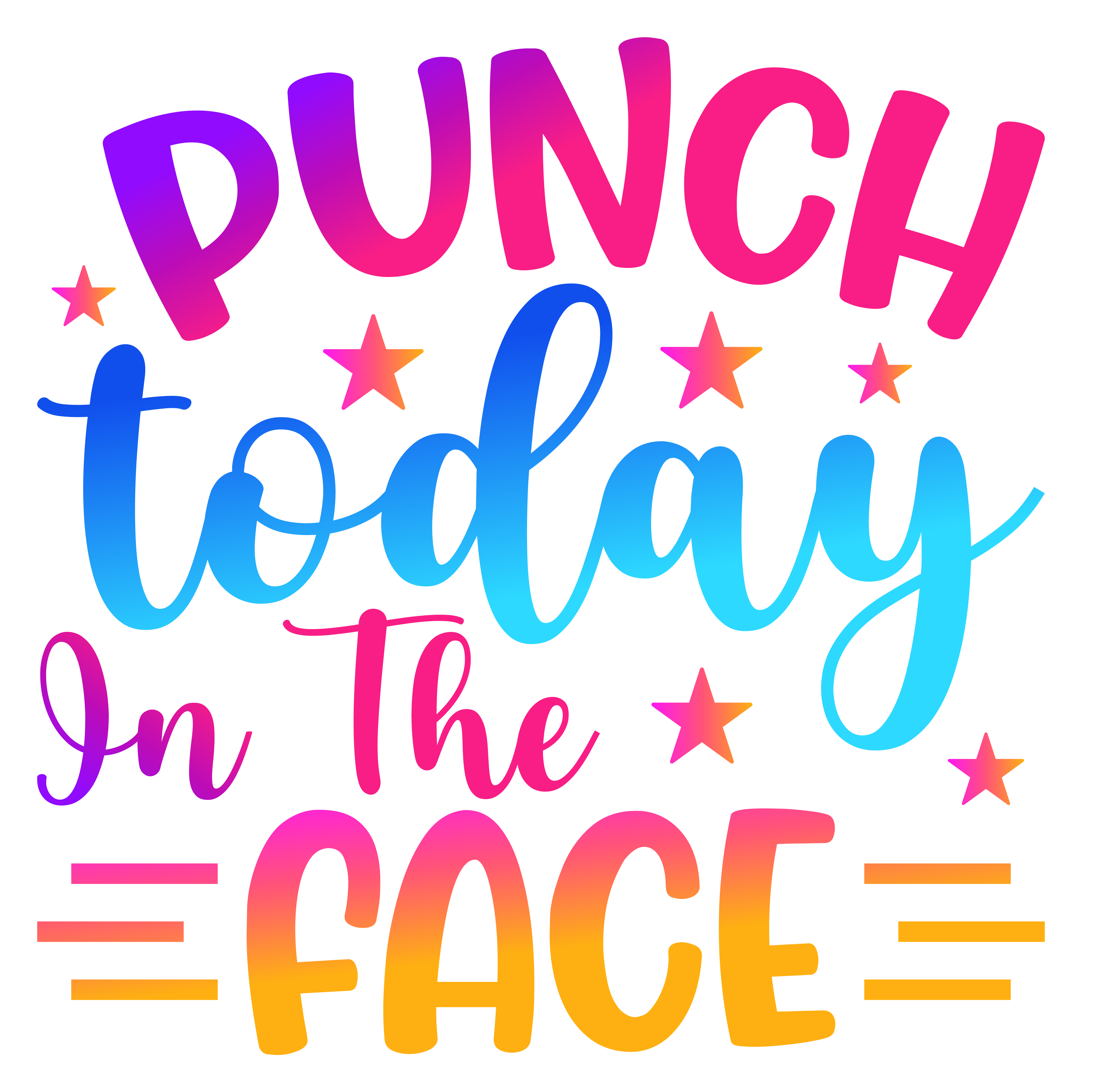 Inspirational Quote Punch Today In The Face Motivational Sticker Vinyl Decal Motivation Stickers- 5" Vinyl Sticker Waterproof