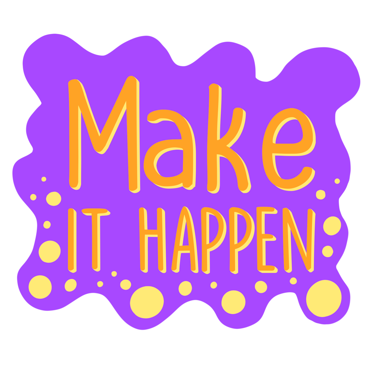 Inspirational Quote Make It Happen Motivational Sticker Vinyl Decal Motivation Stickers- 5" Vinyl Sticker Waterproof