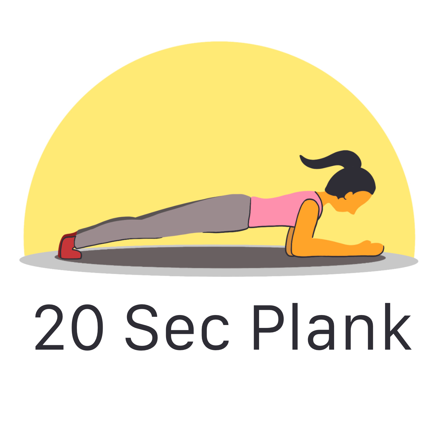 Inspirational Quote 20 Sec Plank Motivational Sticker Vinyl Decal Motivation Stickers- 5" Vinyl Sticker Waterproof