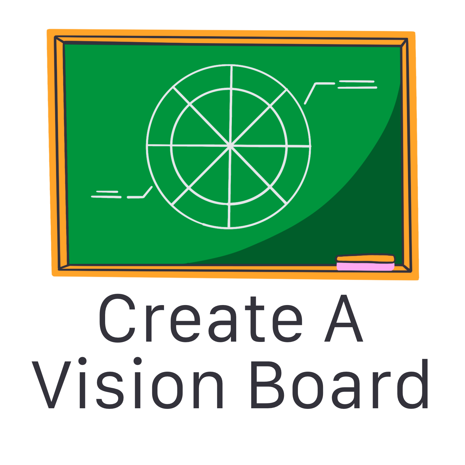 Inspirational Quote Create A Vision Board Motivational Sticker Vinyl Decal Motivation Stickers- 5" Vinyl Sticker Waterproof