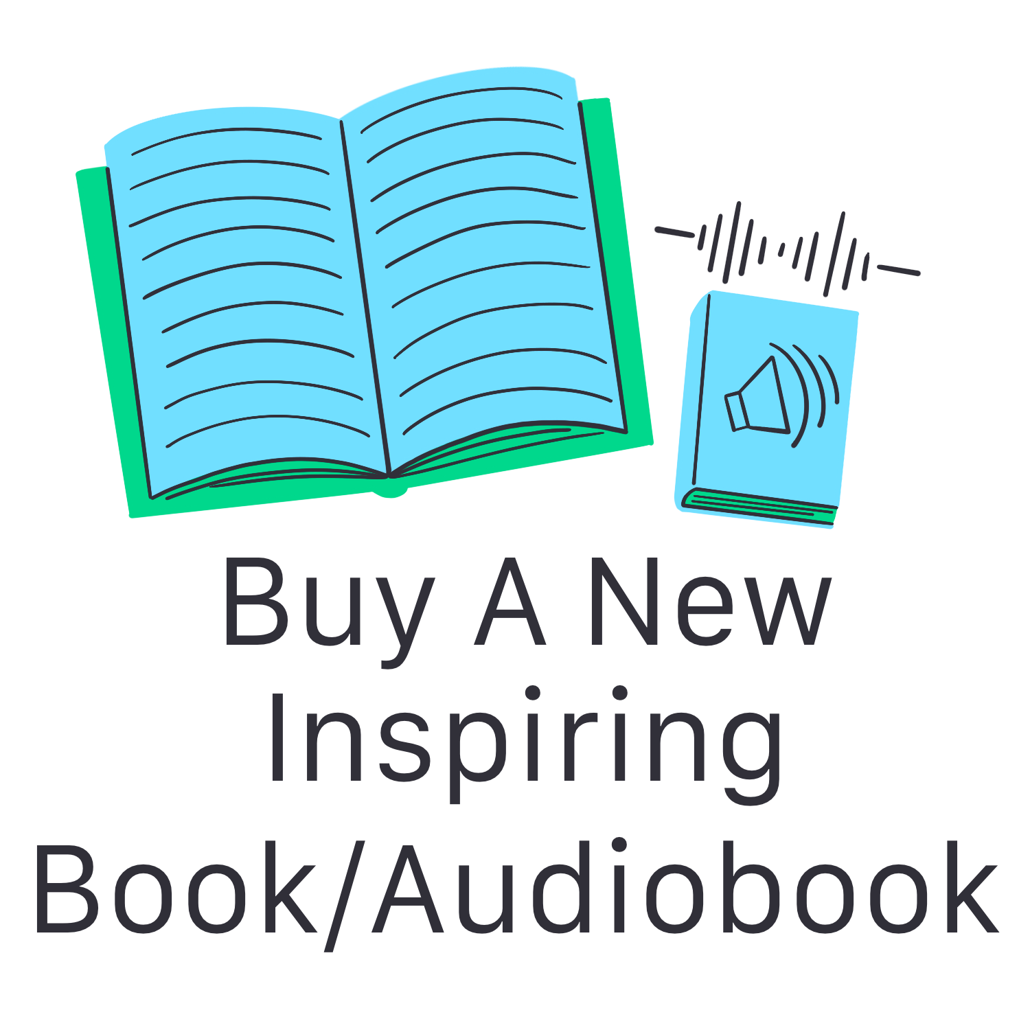 Inspirational Quote Buy A New Inspiring Book Audiobook Motivational Sticker Vinyl Decal Motivation Stickers- 5" Vinyl Sticker Waterproof