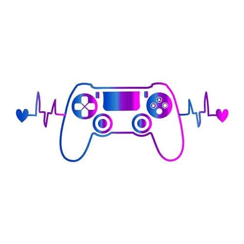 Inspirational Quote Controller Gaming Heartbeat Gamer Motivational Sticker Vinyl Decal Motivation Stickers- 5" Vinyl Sticker Waterproof