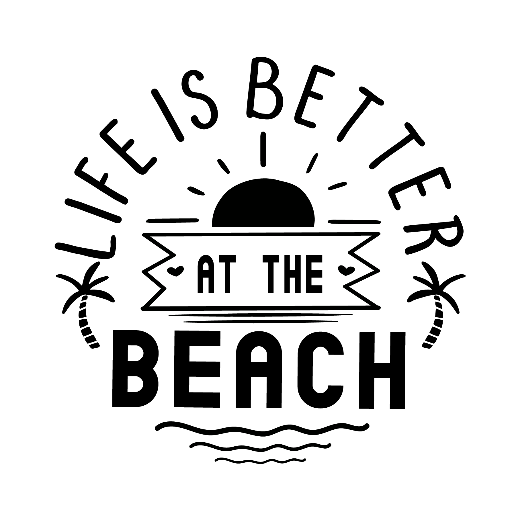 Inspirational Quote "Life is Better at the Beach" Motivational Sticker Vinyl Decal Motivation Stickers- 5" Vinyl Sticker Waterproof