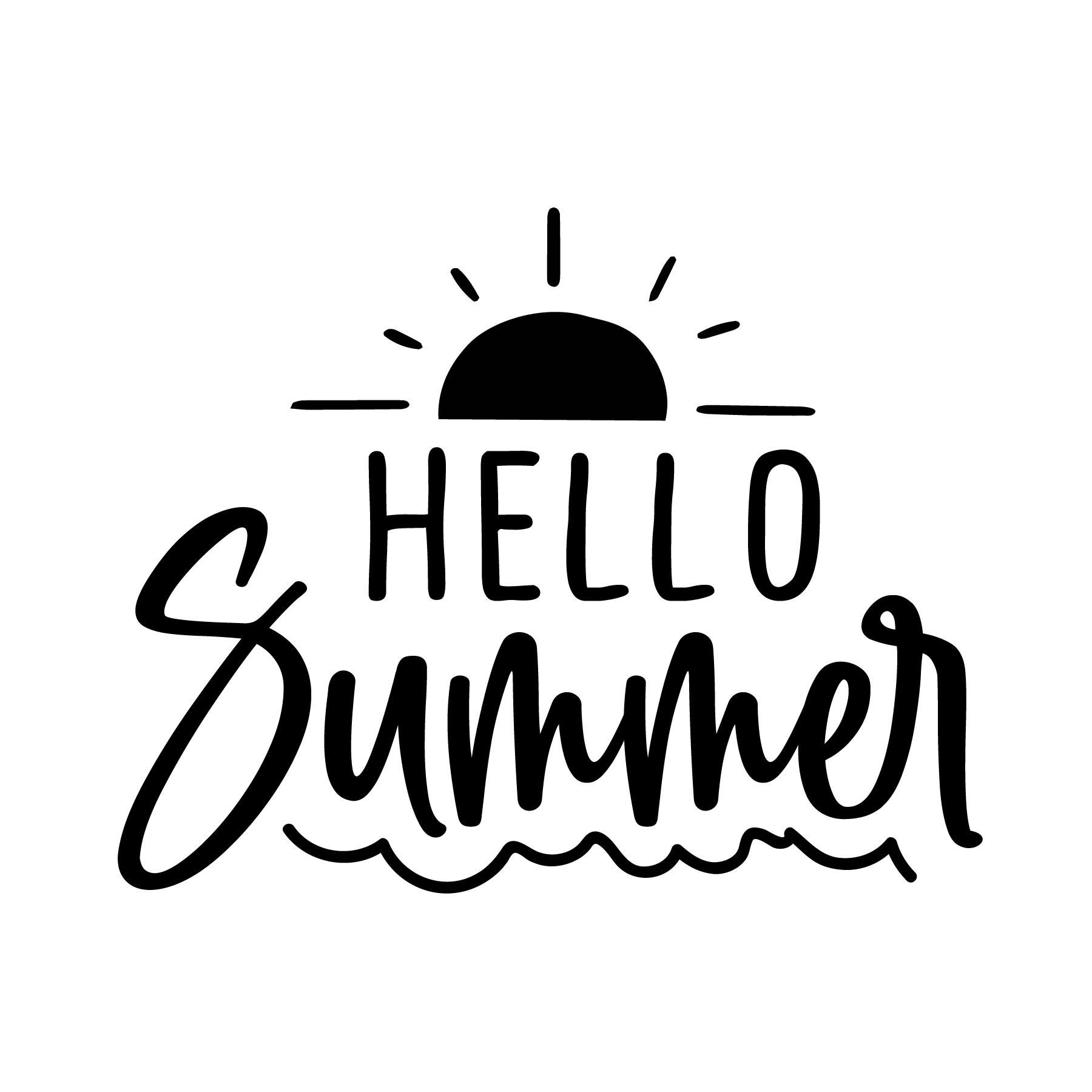 Inspirational Quote "Hello Summer" Motivational Sticker Vinyl Decal Motivation Stickers- 5" Vinyl Sticker Waterproof