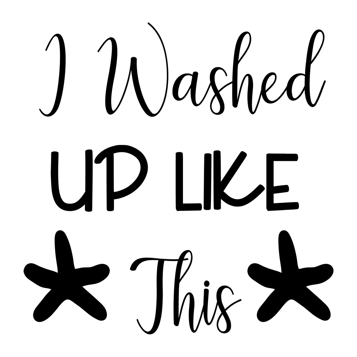 Inspirational Quote "I Washed Up Like This" Motivational Sticker Vinyl Decal Motivation Stickers- 5" Vinyl Sticker Waterproof