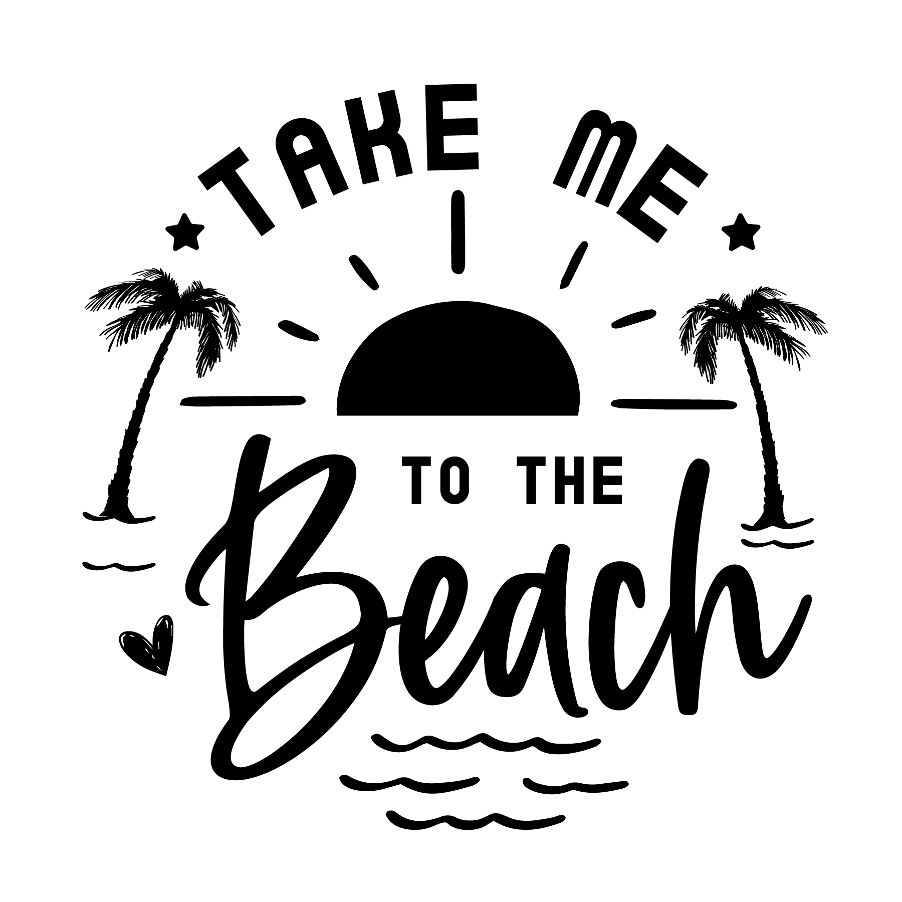 Inspirational Quote "Take Me To the Beach" Motivational Sticker Vinyl Decal Motivation Stickers- 5" Vinyl Sticker Waterproof