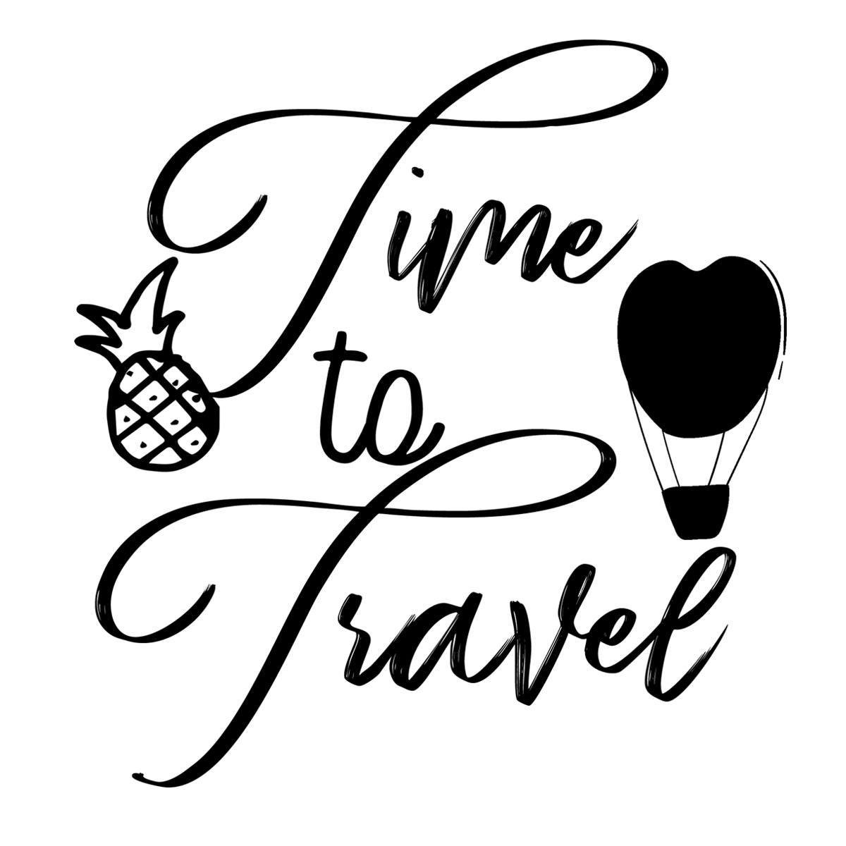 Inspirational Quote "Time to Travel" Motivational Sticker Vinyl Decal Motivation Stickers- 5" Vinyl Sticker Waterproof