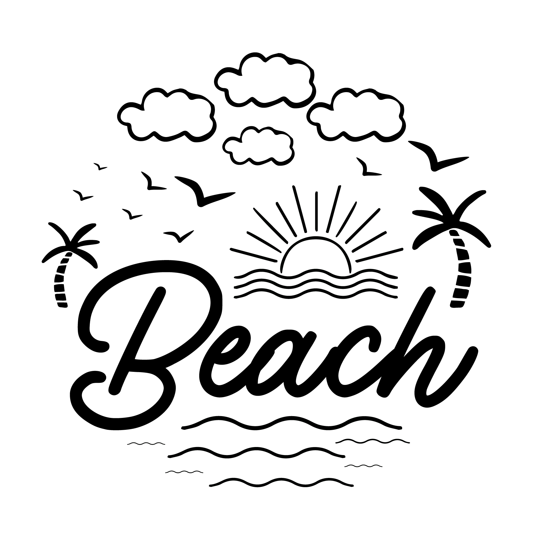 Inspirational Quote "Beach" Motivational Sticker Vinyl Decal Motivation Stickers- 5" Vinyl Sticker Waterproof