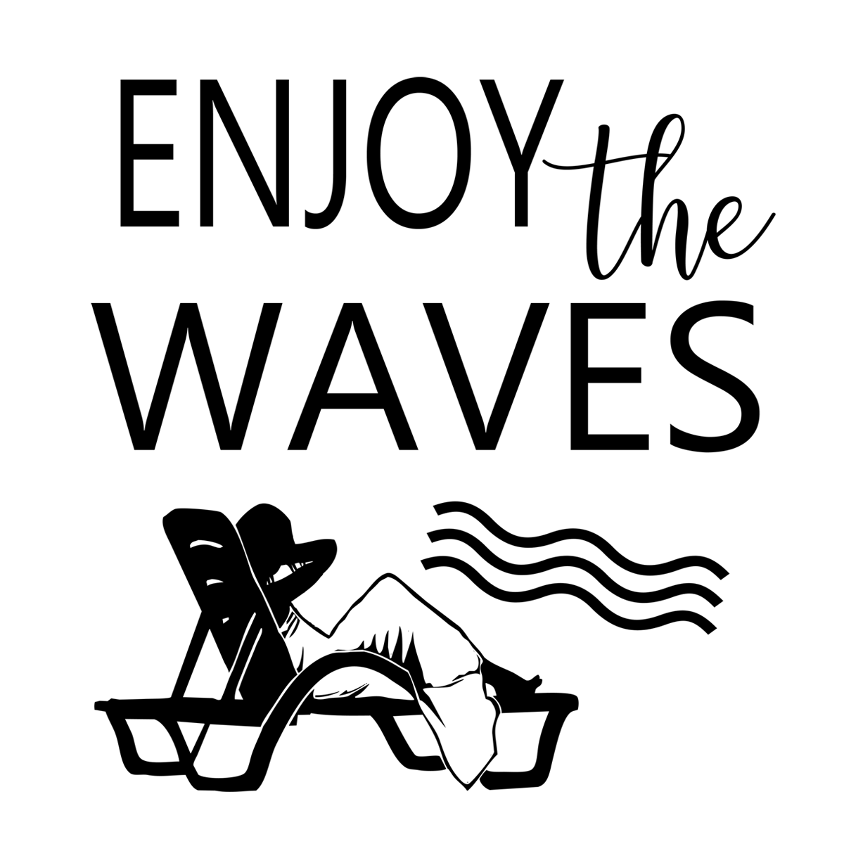 Inspirational Quote "Enjoy the Waves" Motivational Sticker Vinyl Decal Motivation Stickers- 5" Vinyl Sticker Waterproof