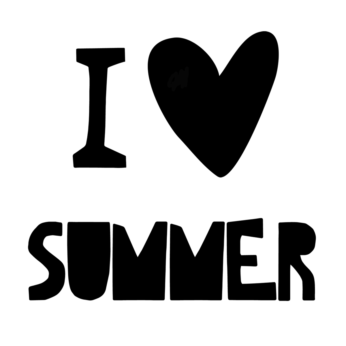Inspirational Quote "I Love Summer" Motivational Sticker Vinyl Decal Motivation Stickers- 5" Vinyl Sticker Waterproof