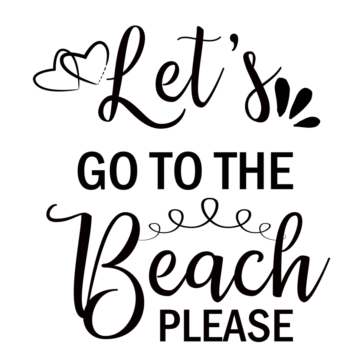 Inspirational Quote "Let's Go To the Beach Please" Motivational Sticker Vinyl Decal Motivation Stickers- 5" Vinyl Sticker Waterproof