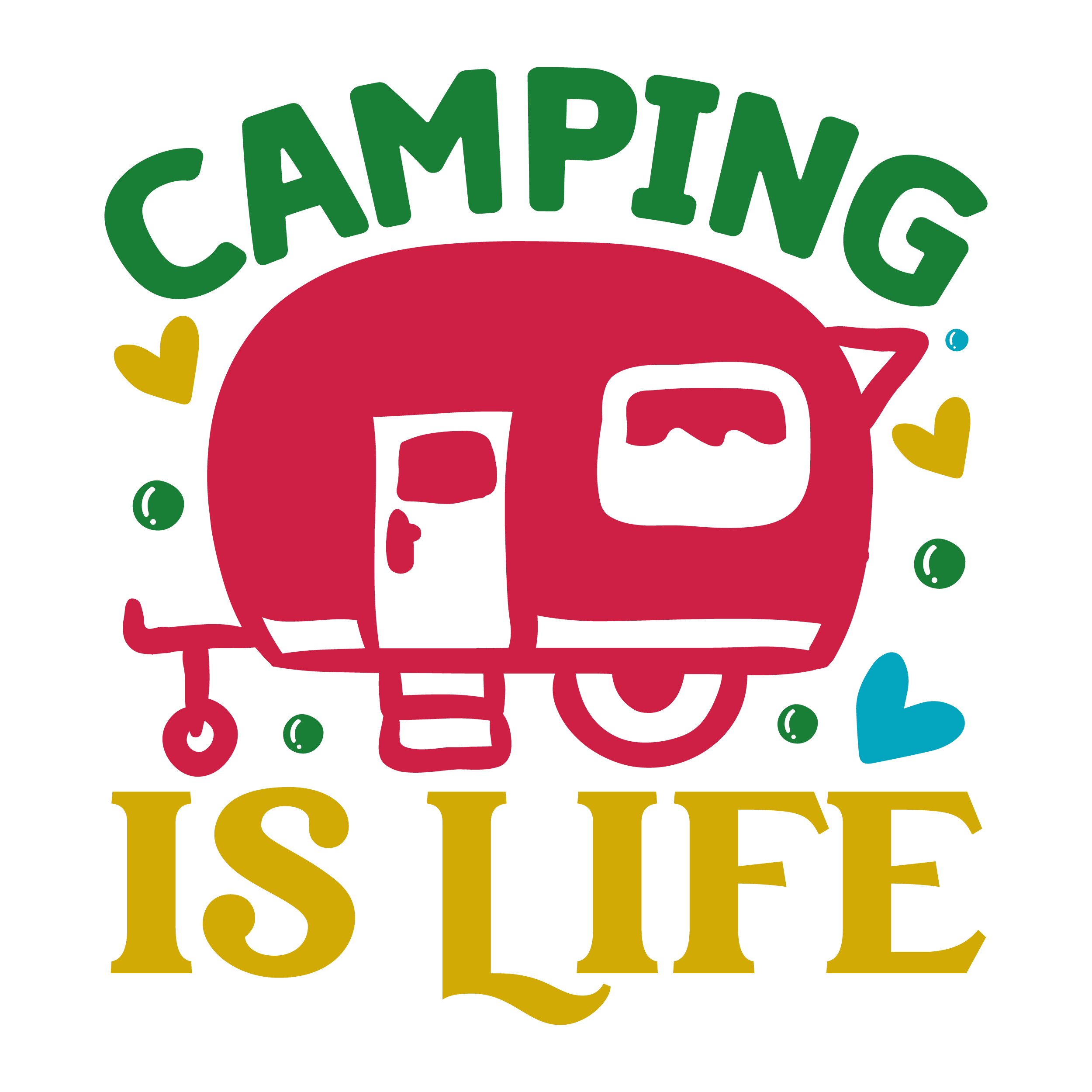 Inspirational Quote "Camping is Life" Motivational Sticker Vinyl Decal Motivation Stickers- 5" Vinyl Sticker Waterproof