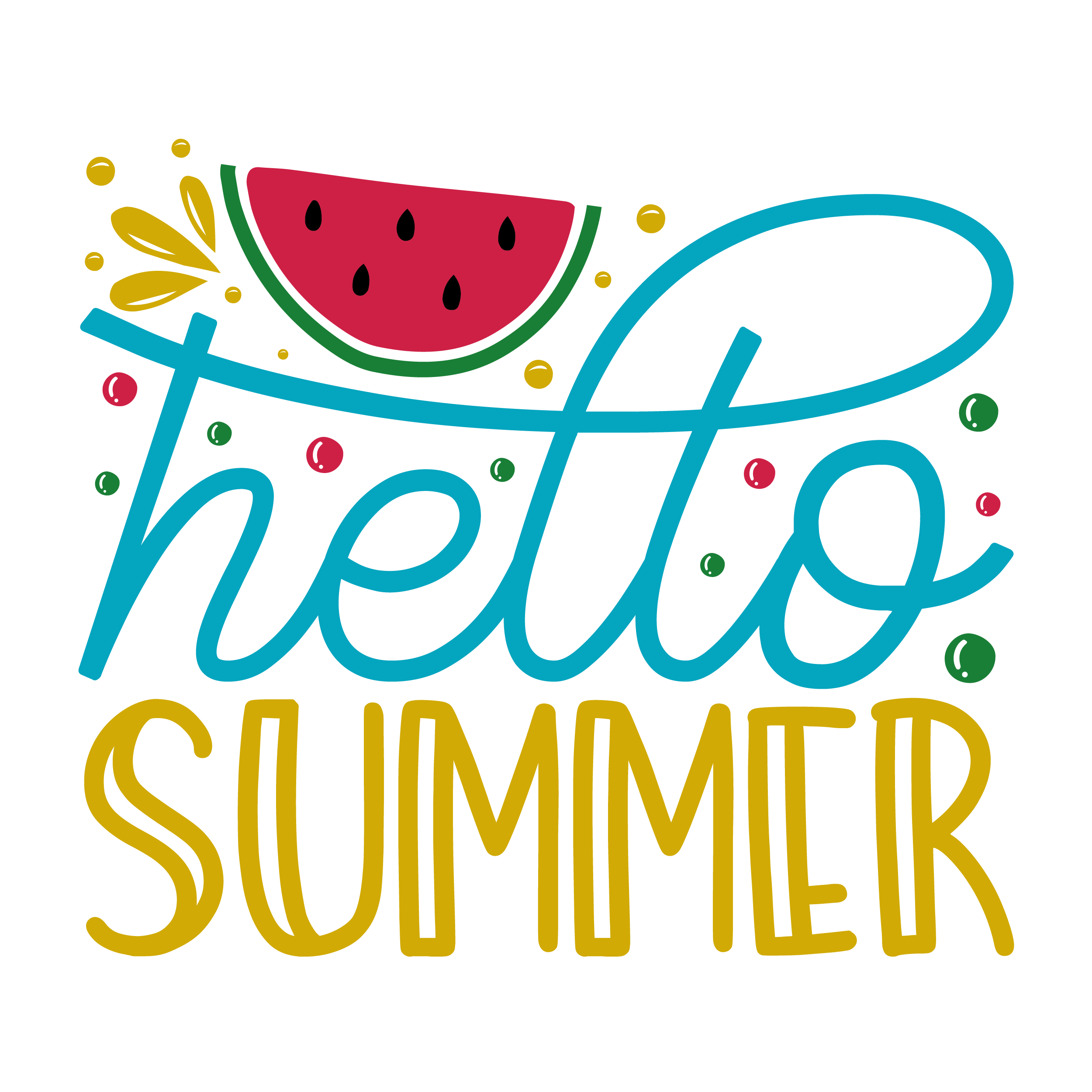 Inspirational Quote "Hello Summer with Watermelon" Motivational Sticker Vinyl Decal Motivation Stickers- 5" Vinyl Sticker Waterproof