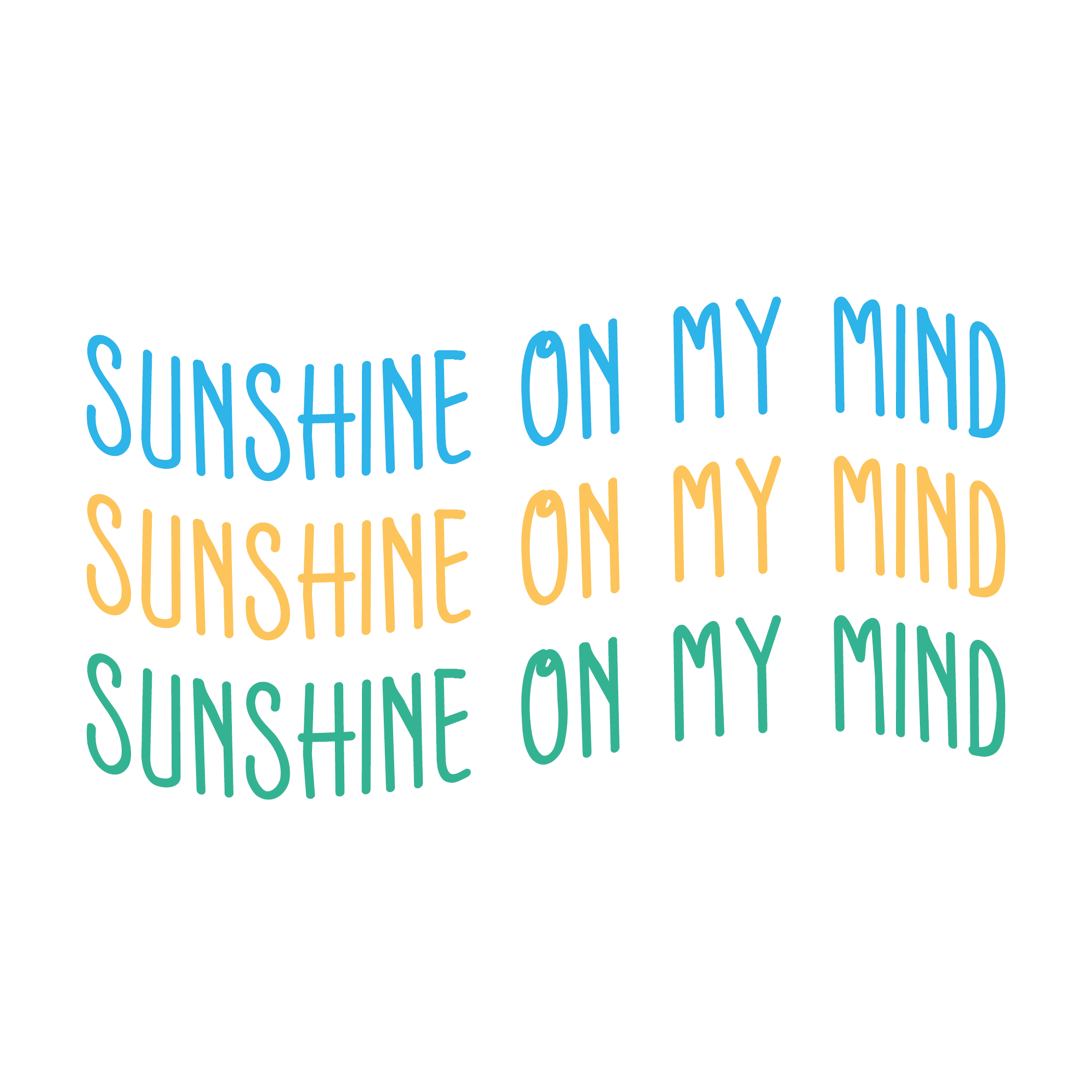 Inspirational Quote "Sunshine On My Mind" Motivational Sticker Vinyl Decal Motivation Stickers- 5" Vinyl Sticker Waterproof