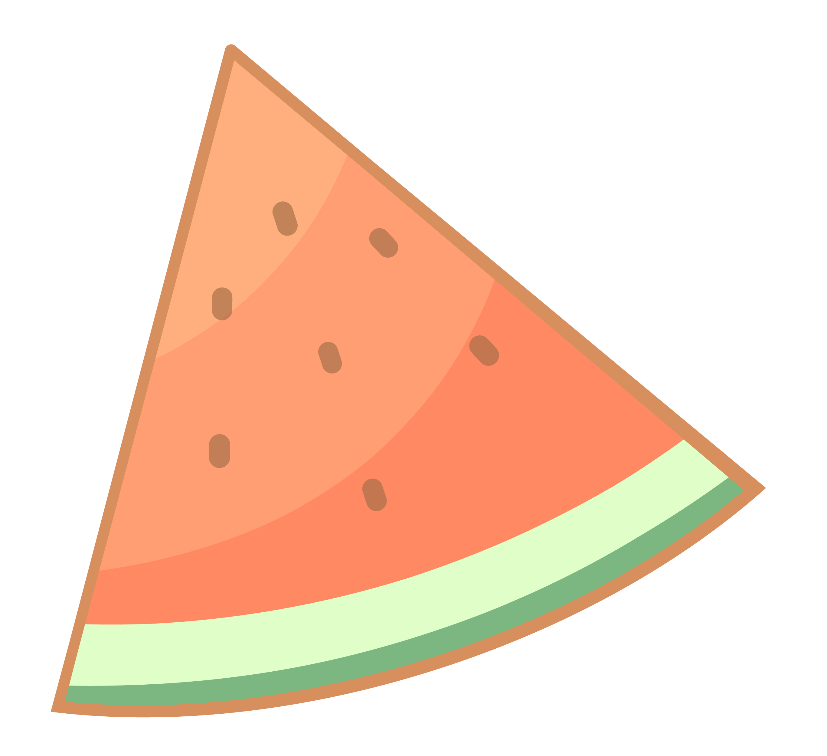 Inspirational Quote "Watermelon Piece" Motivational Sticker Vinyl Decal Motivation Stickers- 5" Vinyl Sticker Waterproof