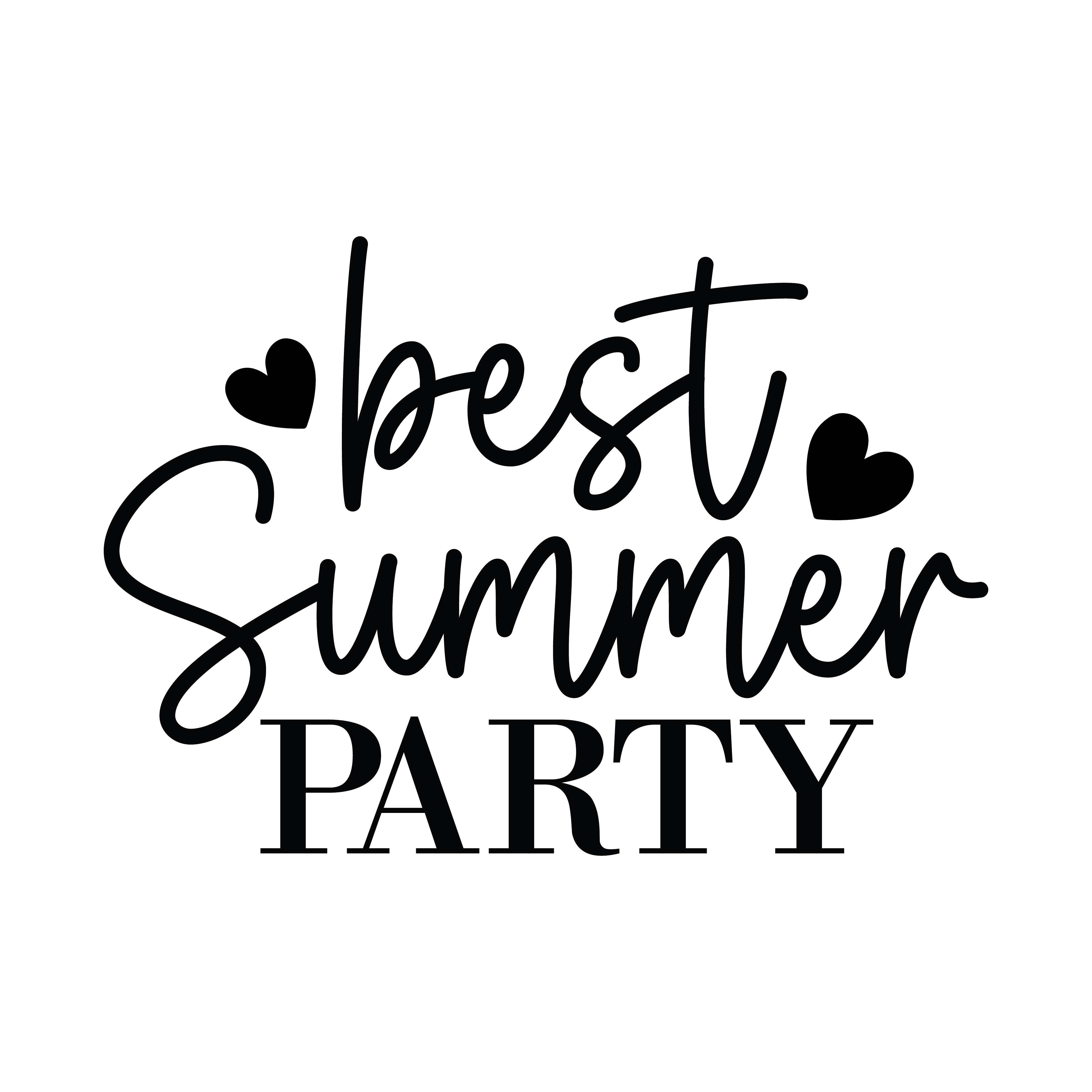 Inspirational Quote "Best Summer Party" Motivational Sticker Vinyl Decal Motivation Stickers- 5" Vinyl Sticker Waterproof