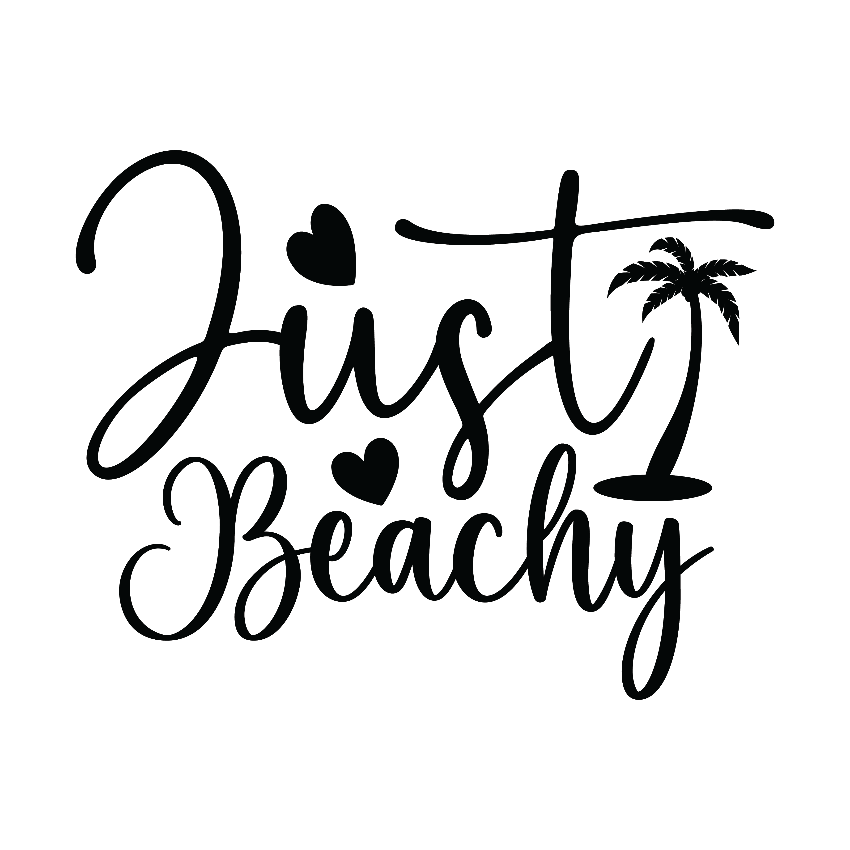 Inspirational Quote "Just Beachy" Motivational Sticker Vinyl Decal Motivation Stickers- 5" Vinyl Sticker Waterproof