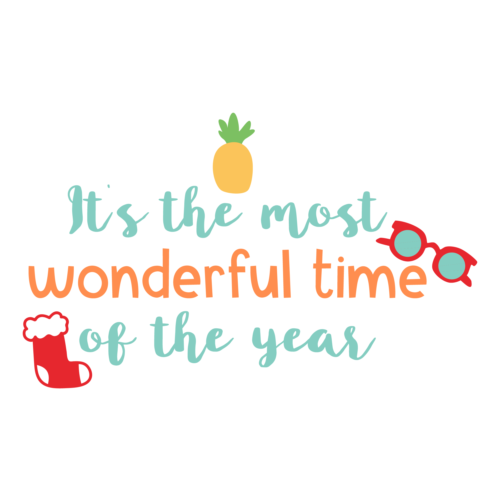 Inspirational Quote "It's The Most Wonderful Time of The Year" Motivational Sticker Vinyl Decal Motivation Stickers- 5" Vinyl Sticker Waterproof