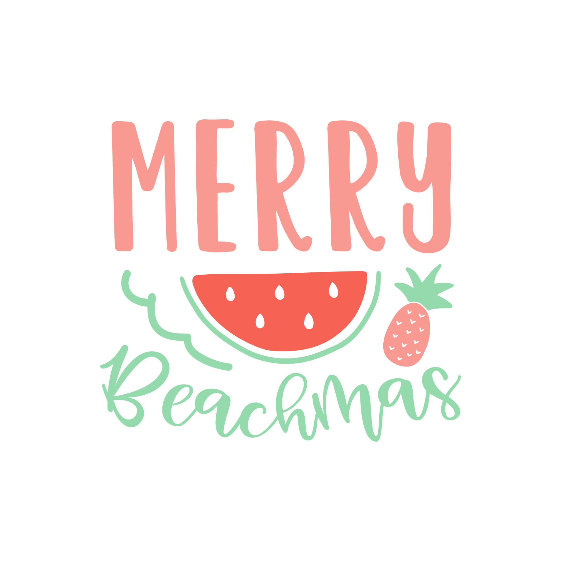 Inspirational Quote "Merry Beachmas" Motivational Sticker Vinyl Decal Motivation Stickers- 5" Vinyl Sticker Waterproof