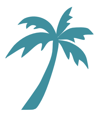 Inspirational Quote "Blue Palm Tree" Motivational Sticker Vinyl Decal Motivation Stickers- 5" Vinyl Sticker Waterproof
