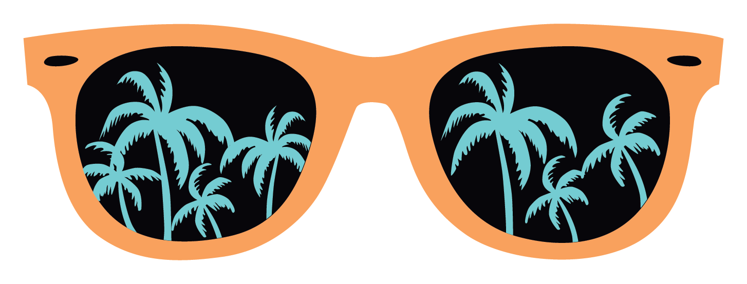 Inspirational Quote "Palm tree Sunglasses" Motivational Sticker Vinyl Decal Motivation Stickers- 5" Vinyl Sticker Waterproof