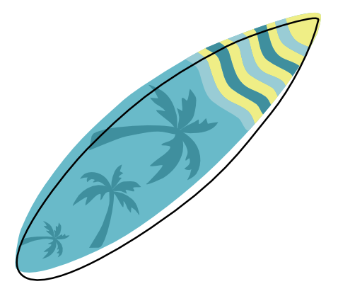 Inspirational Quote "Palm Icon Suferboard" Motivational Sticker Vinyl Decal Motivation Stickers- 5" Vinyl Sticker Waterproof