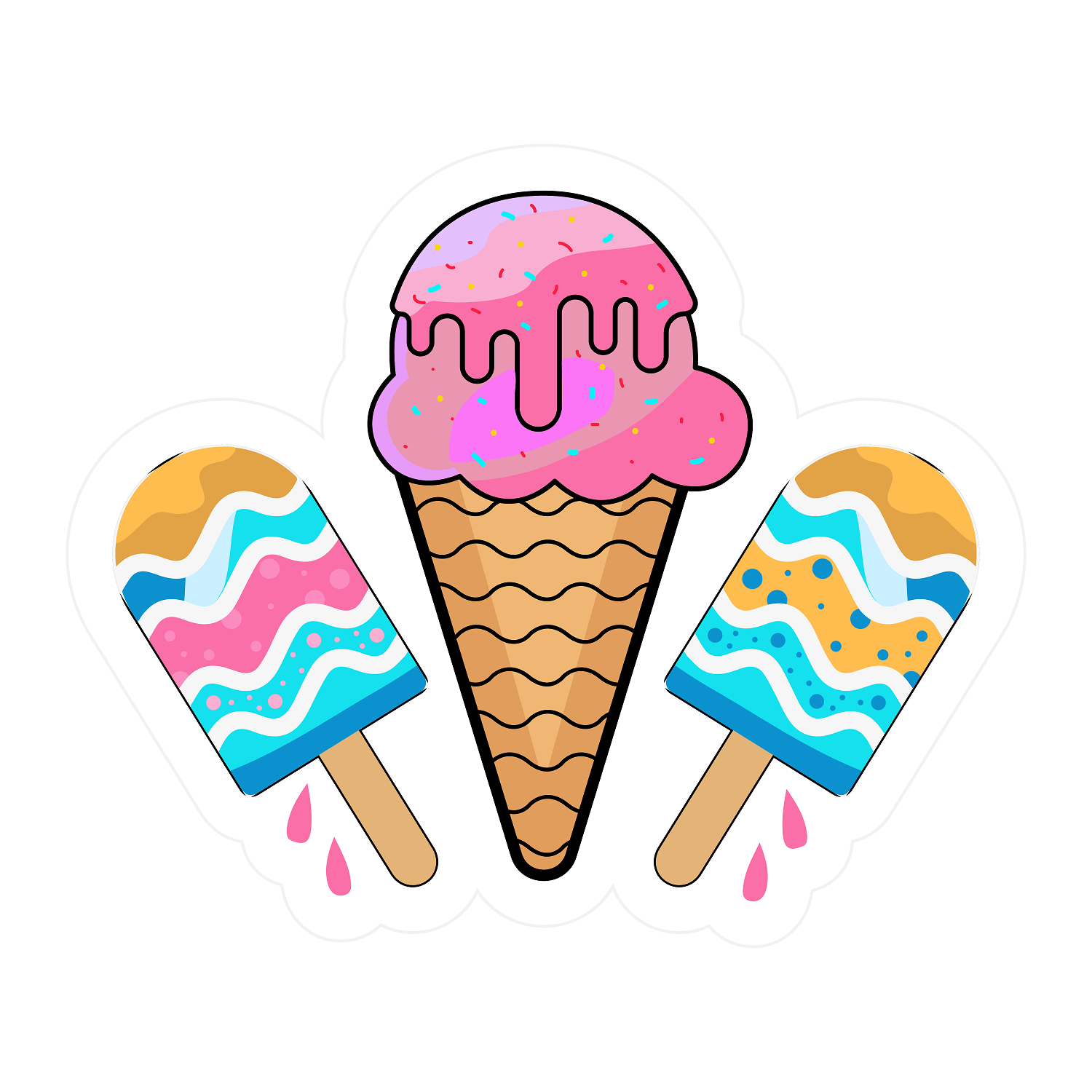 Inspirational Quote "Ice Creams" Motivational Sticker Vinyl Decal Motivation Stickers- 5" Vinyl Sticker Waterproof
