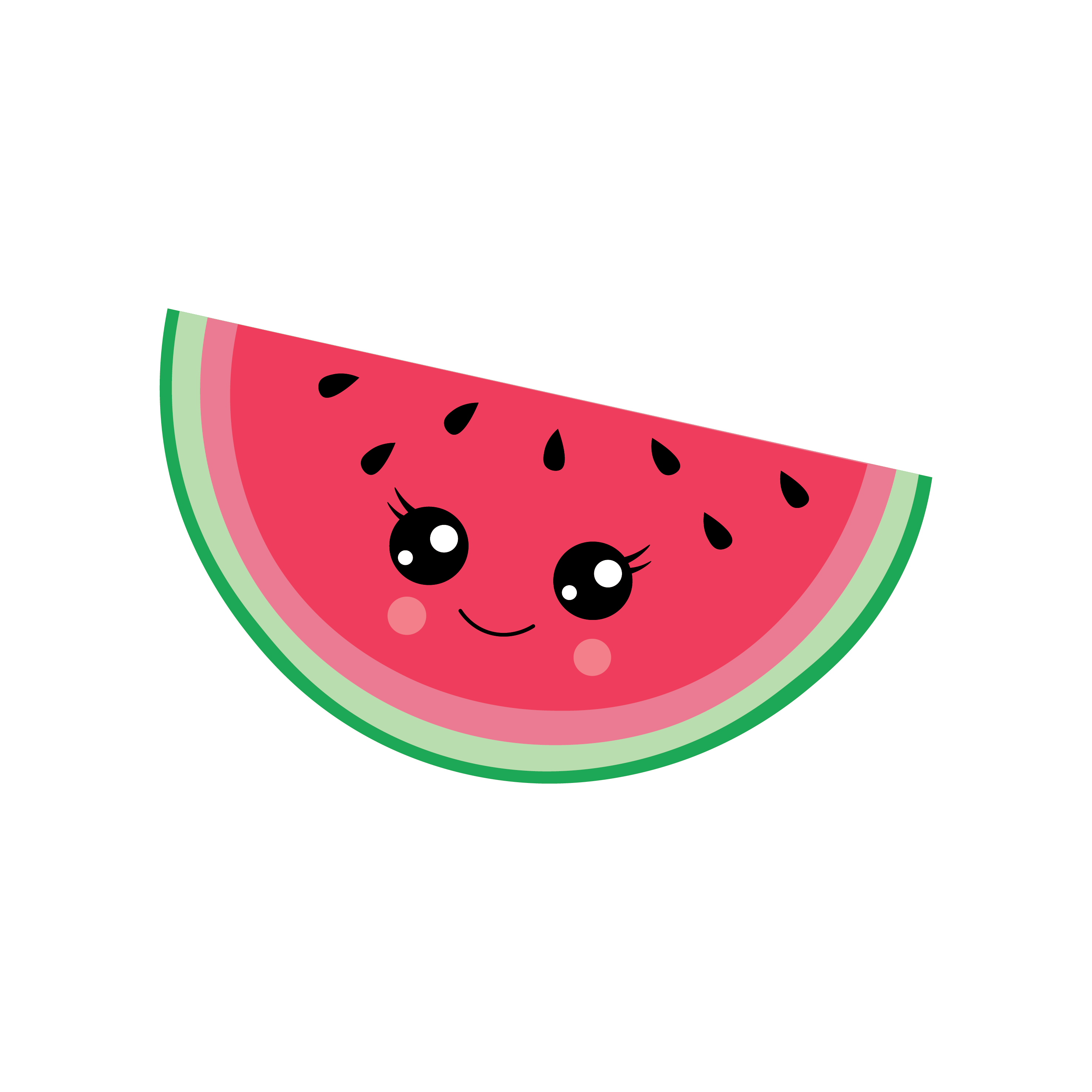 Inspirational Quote "Cute Smily Watermelon" Motivational Sticker Vinyl Decal Motivation Stickers- 5" Vinyl Sticker Waterproof