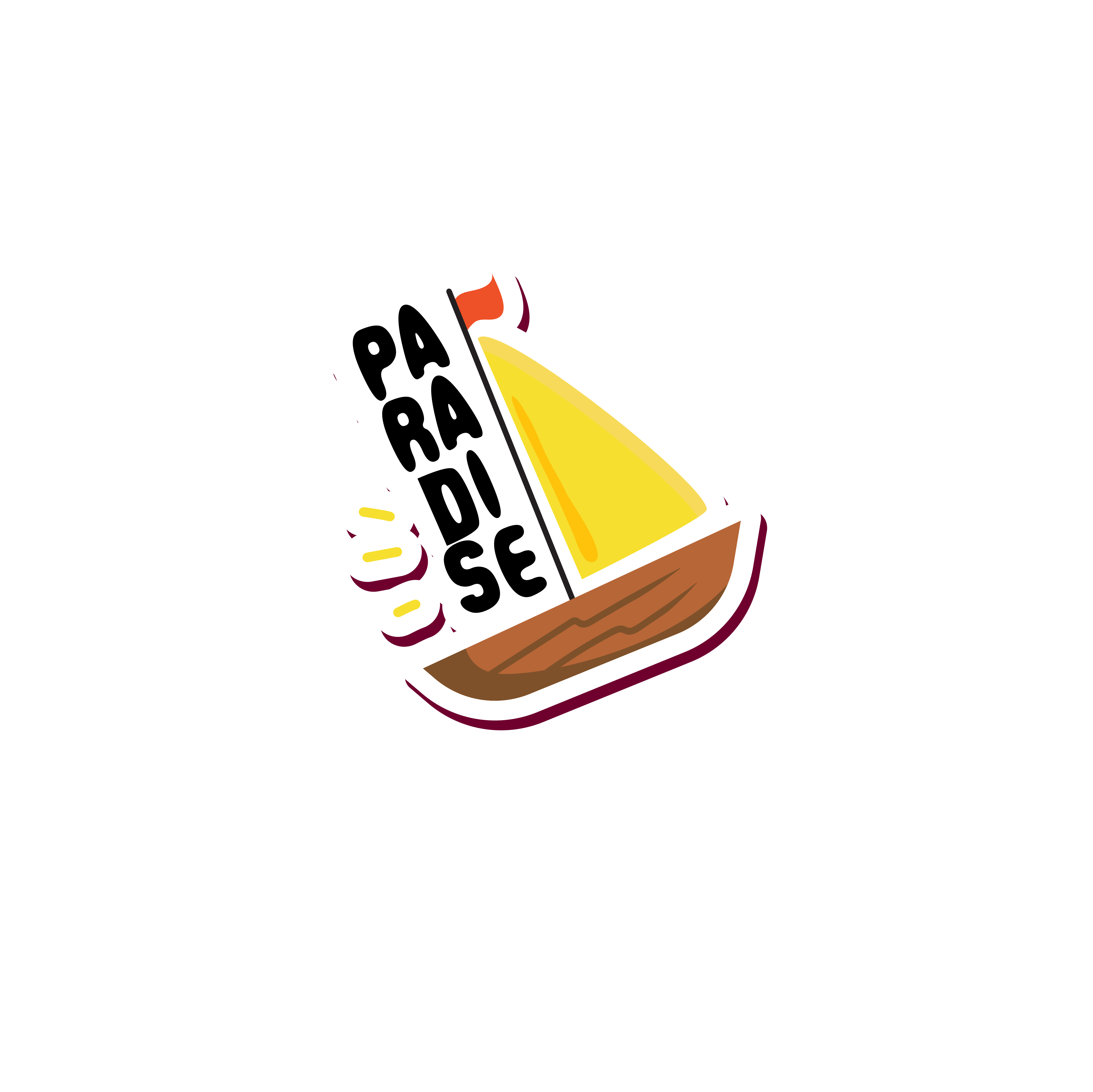 Inspirational Quote "Paradise Boat" Motivational Sticker Vinyl Decal Motivation Stickers- 5" Vinyl Sticker Waterproof