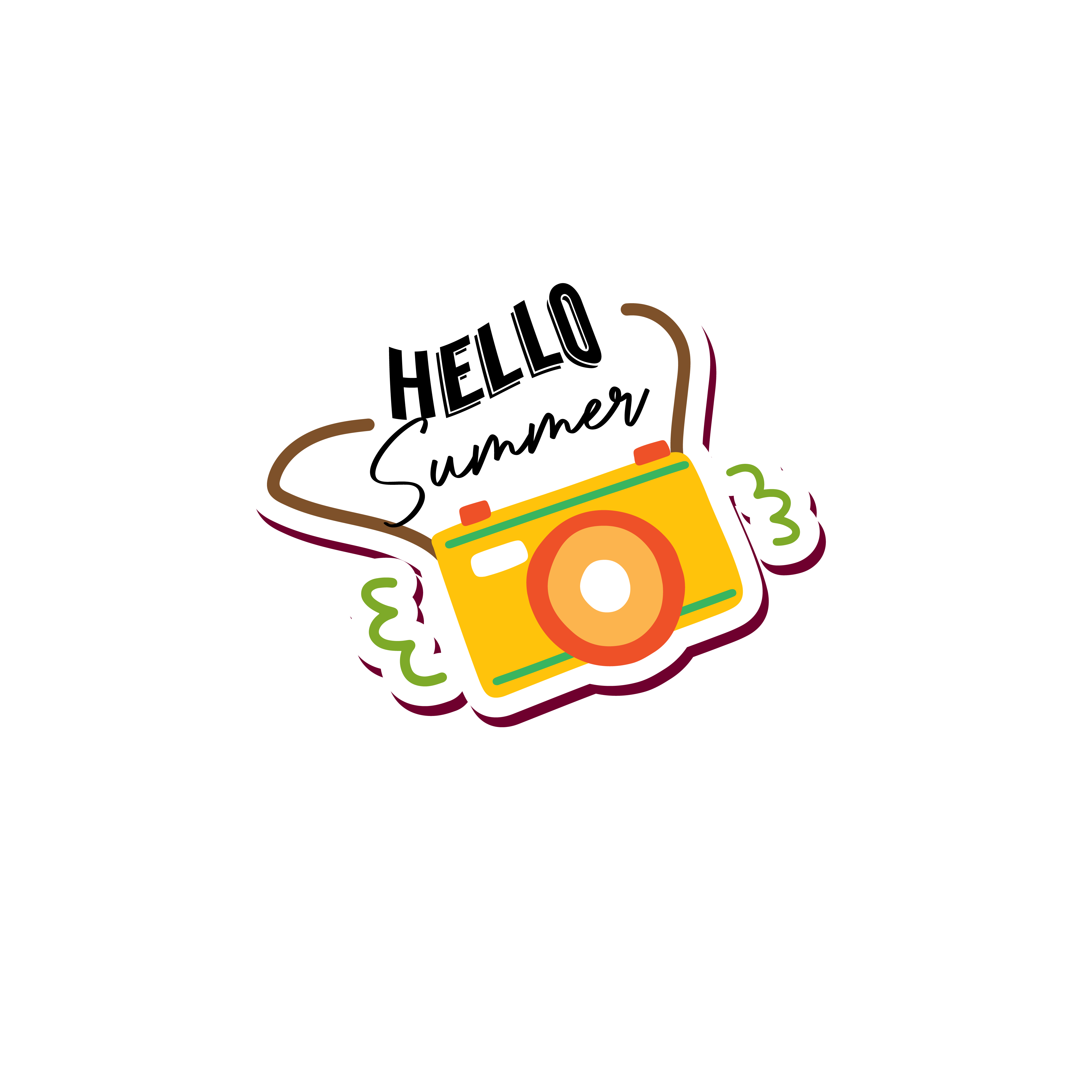 Inspirational Quote "Hello Camera Sticker" Motivational Sticker Vinyl Decal Motivation Stickers- 5" Vinyl Sticker Waterproof