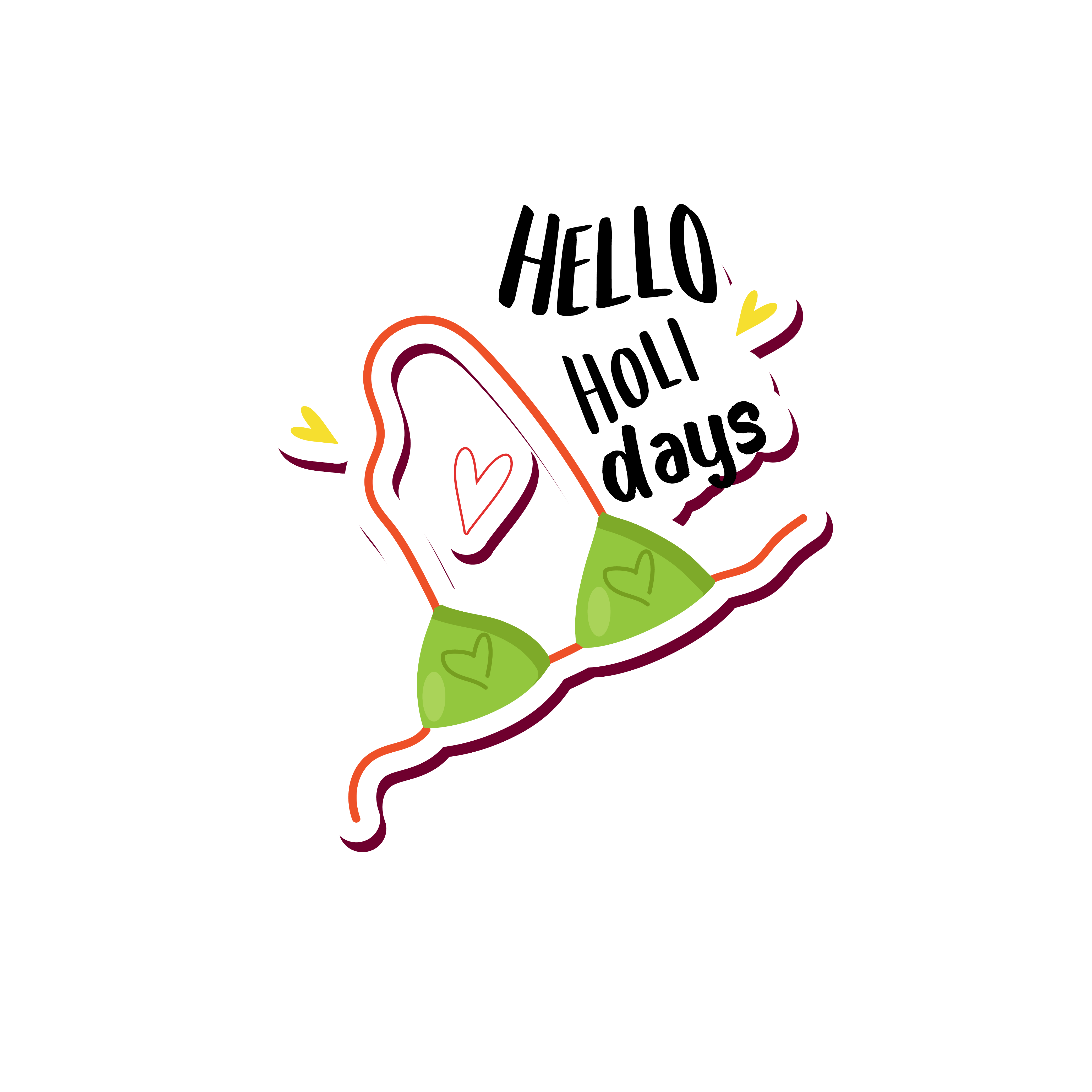 Inspirational Quote "Kello Holi days" Motivational Sticker Vinyl Decal Motivation Stickers- 5" Vinyl Sticker Waterproof