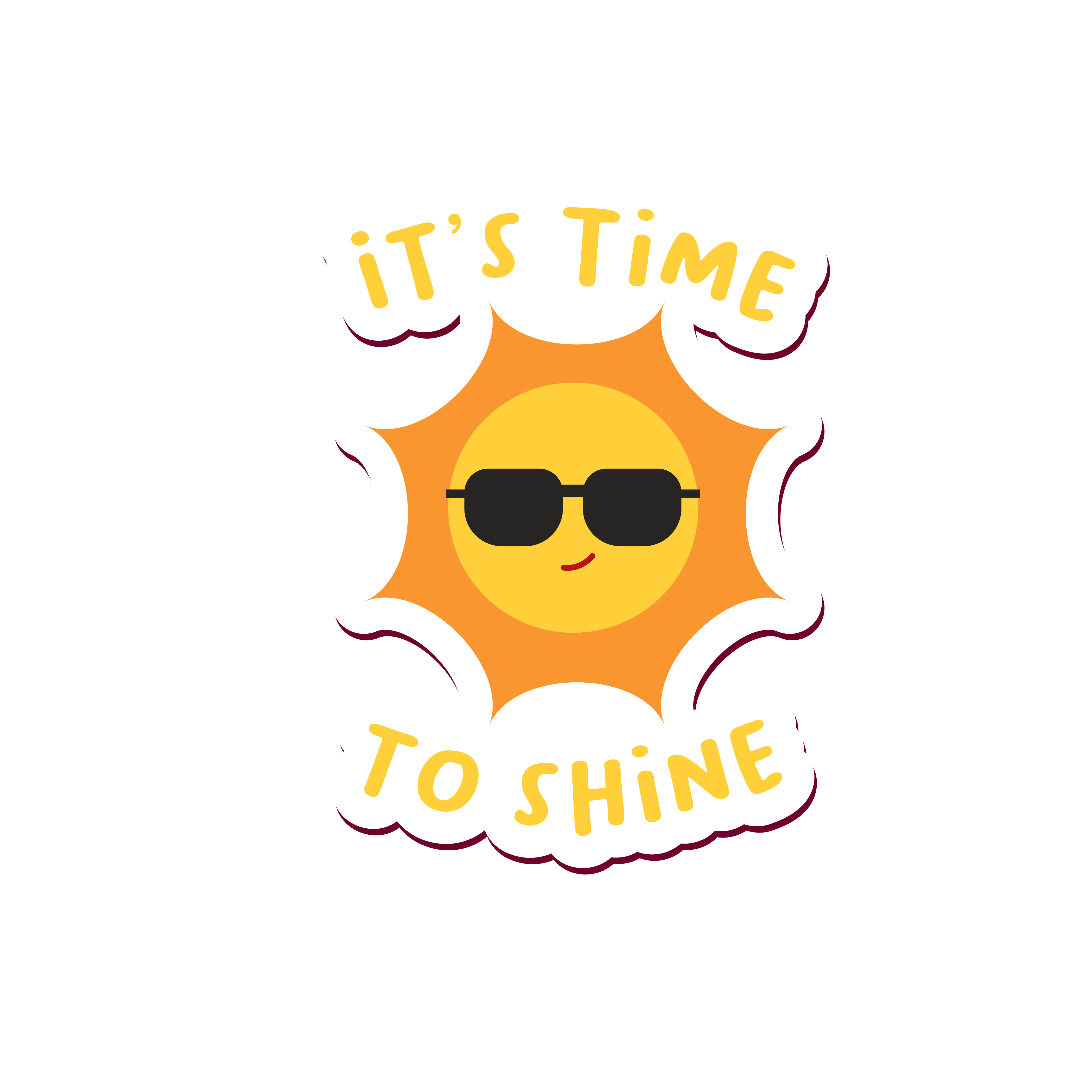 Inspirational Quote "It's Time to Shine" Motivational Sticker Vinyl Decal Motivation Stickers- 5" Vinyl Sticker Waterproof