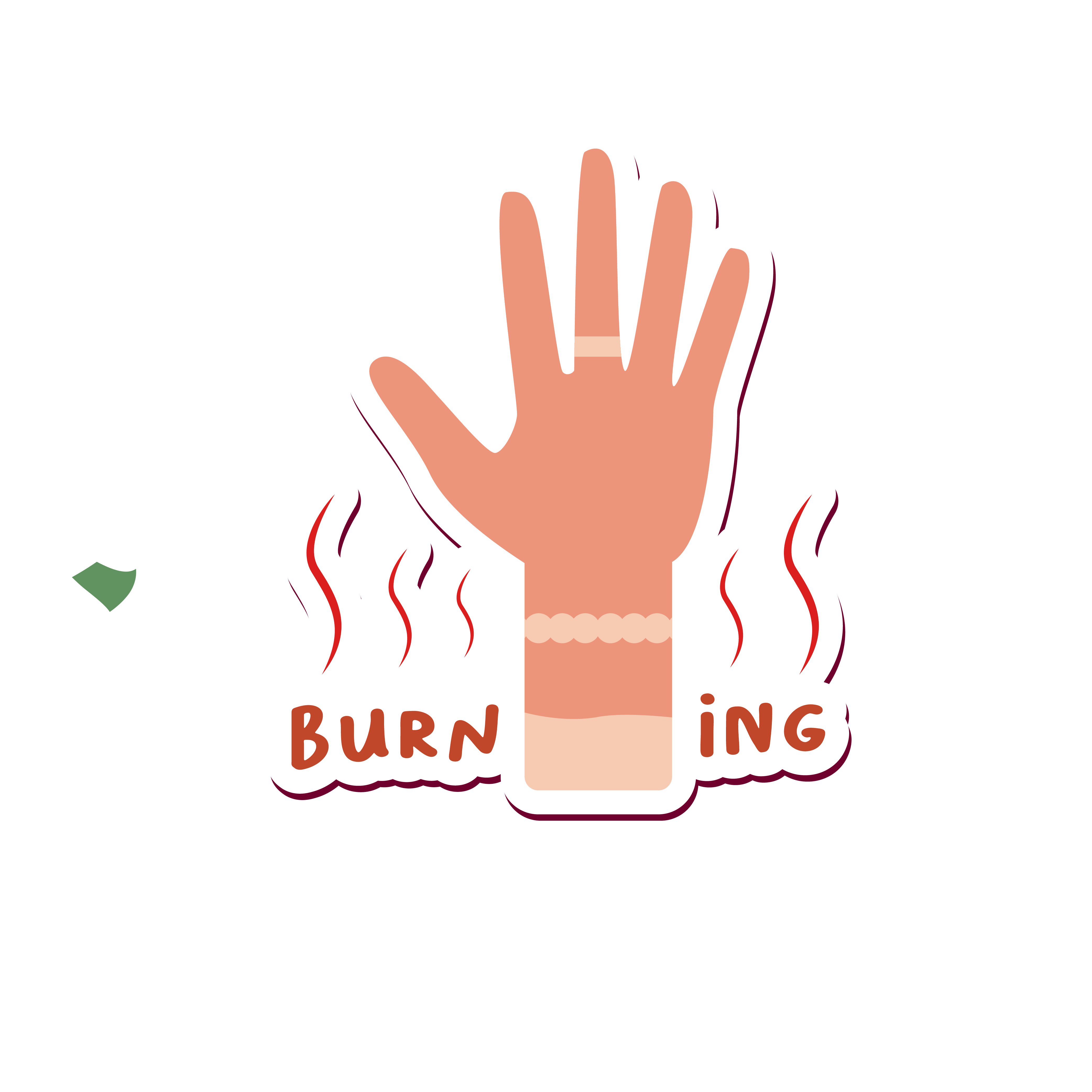 Inspirational Quote "Burning Hand Sticker" Motivational Sticker Vinyl Decal Motivation Stickers- 5" Vinyl Sticker Waterproof