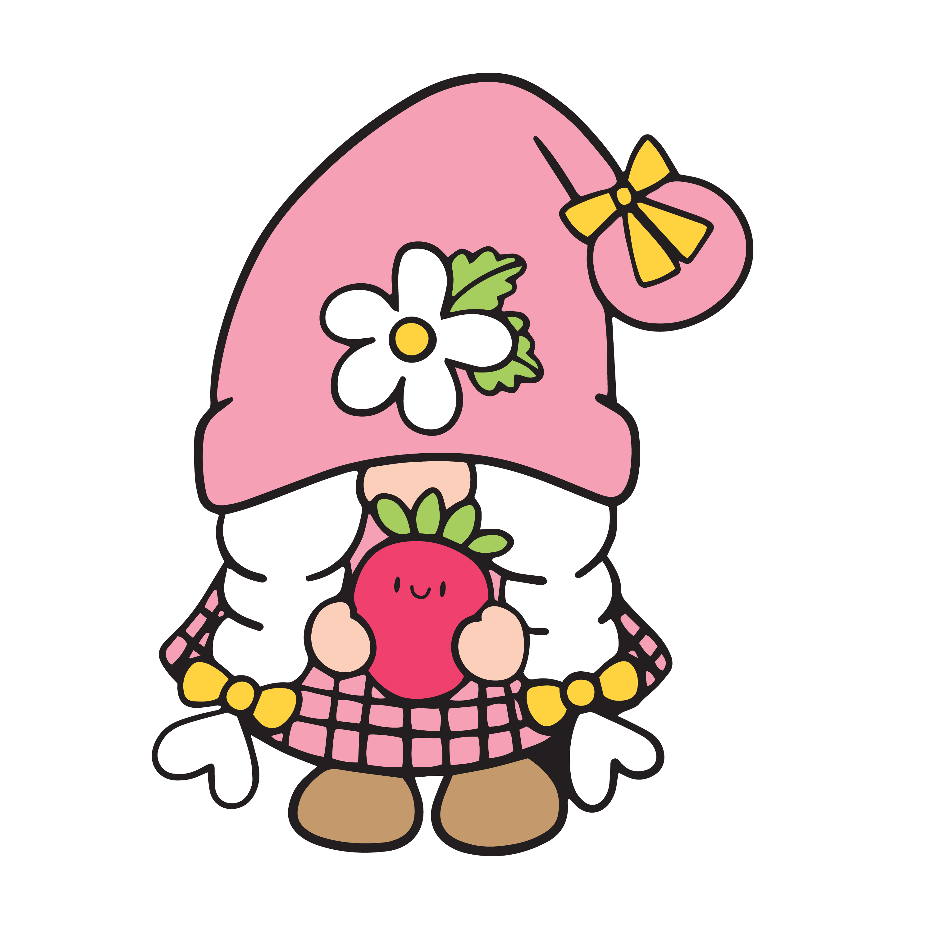 Inspirational Quote "Gnomes with Strawberry" Motivational Sticker Vinyl Decal Motivation Stickers- 5" Vinyl Sticker Waterproof